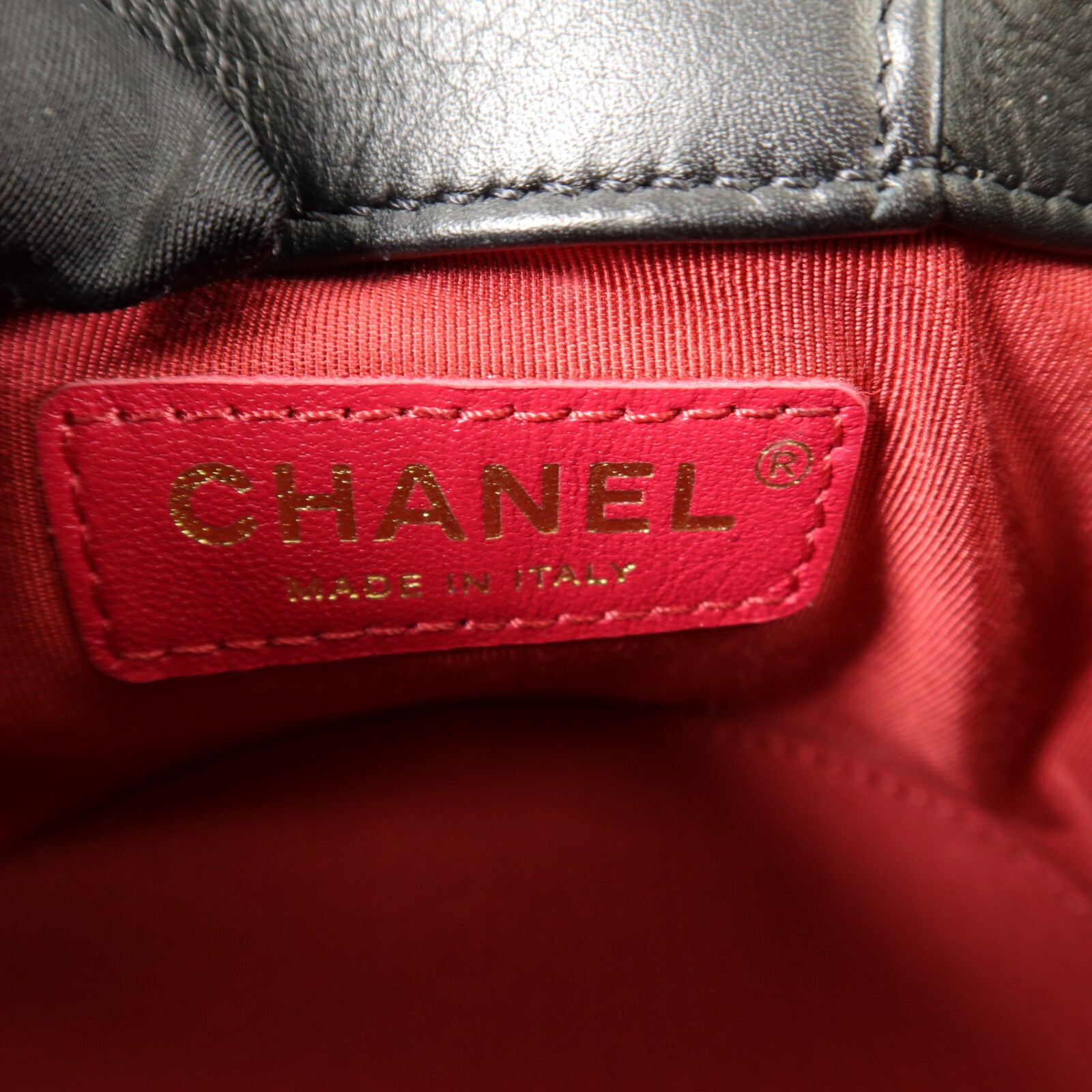 CHANEL 牛皮皮革Handle Vanity Case鏈帶肩背袋