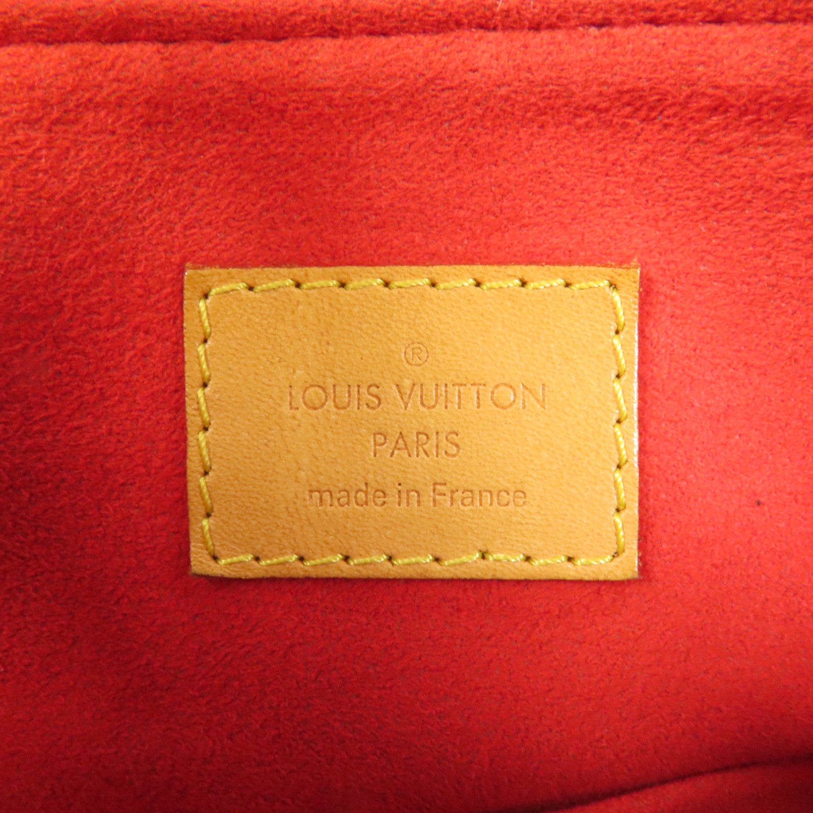 LOUIS VUITTON Monogram Pallas金扣手挽肩背兩用袋棕色/紅色