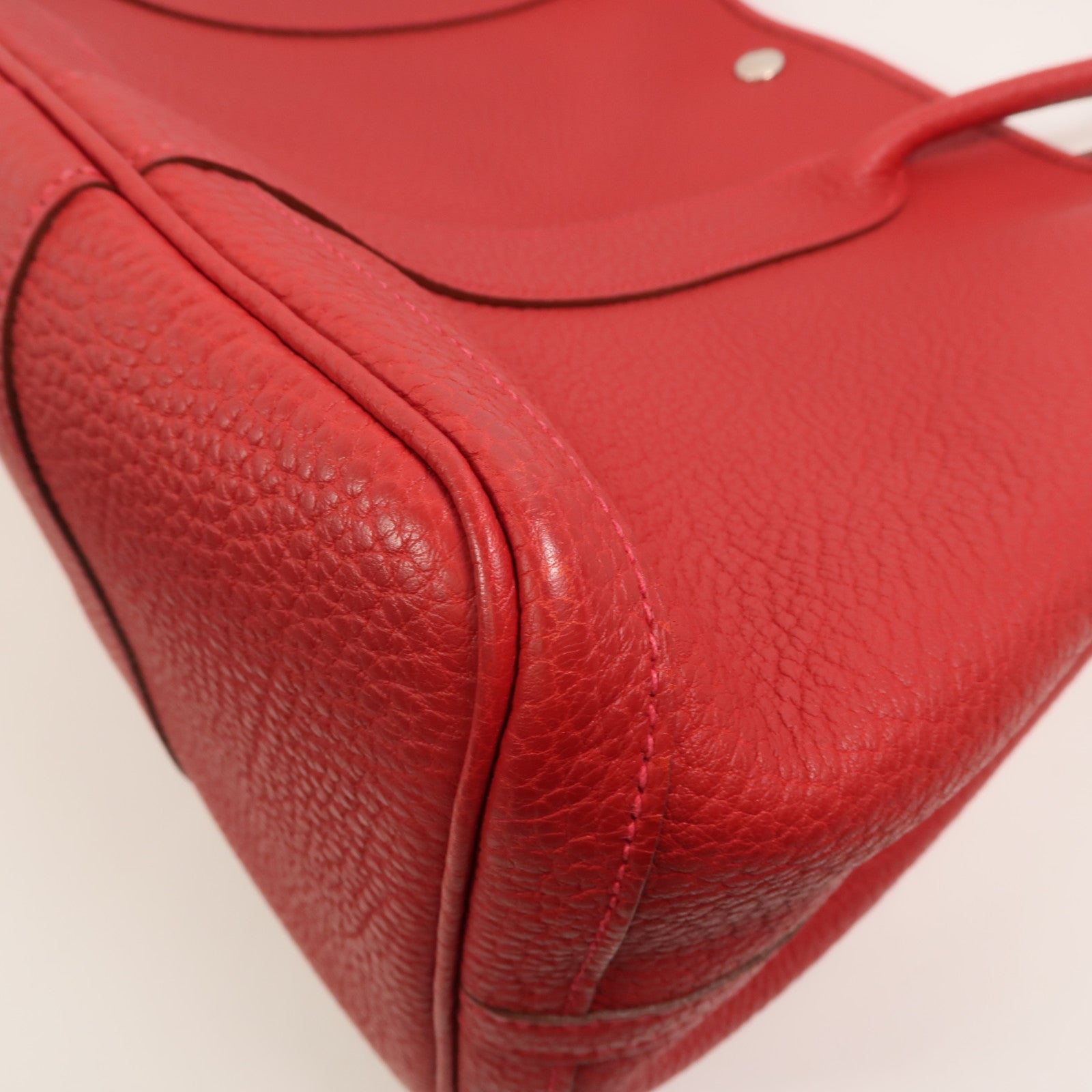 HERMES Country皮革Garden Party PM手挽袋Rouge Piment