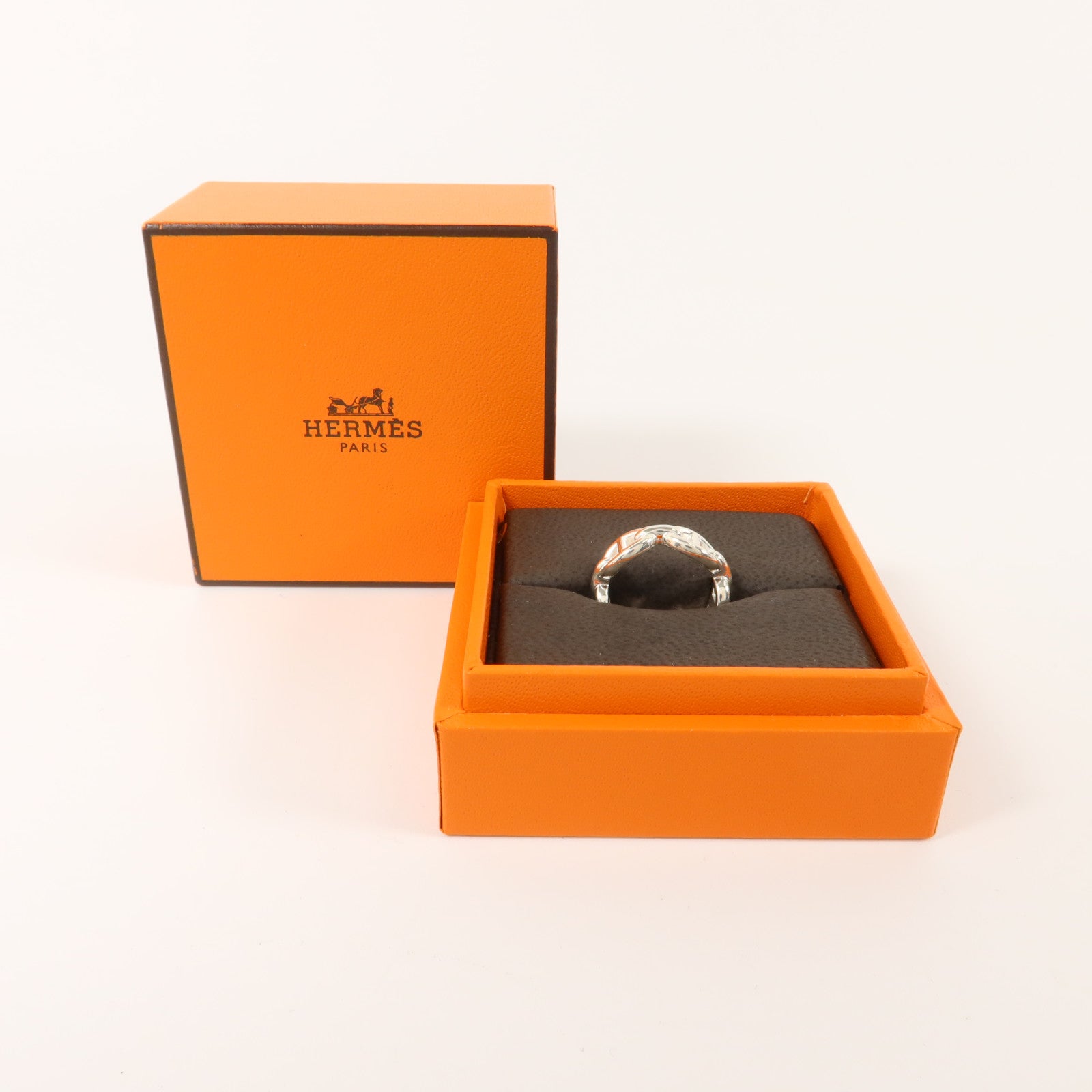 HERMES 925純銀Chaine D'ancre Enchainee Ring戒指
