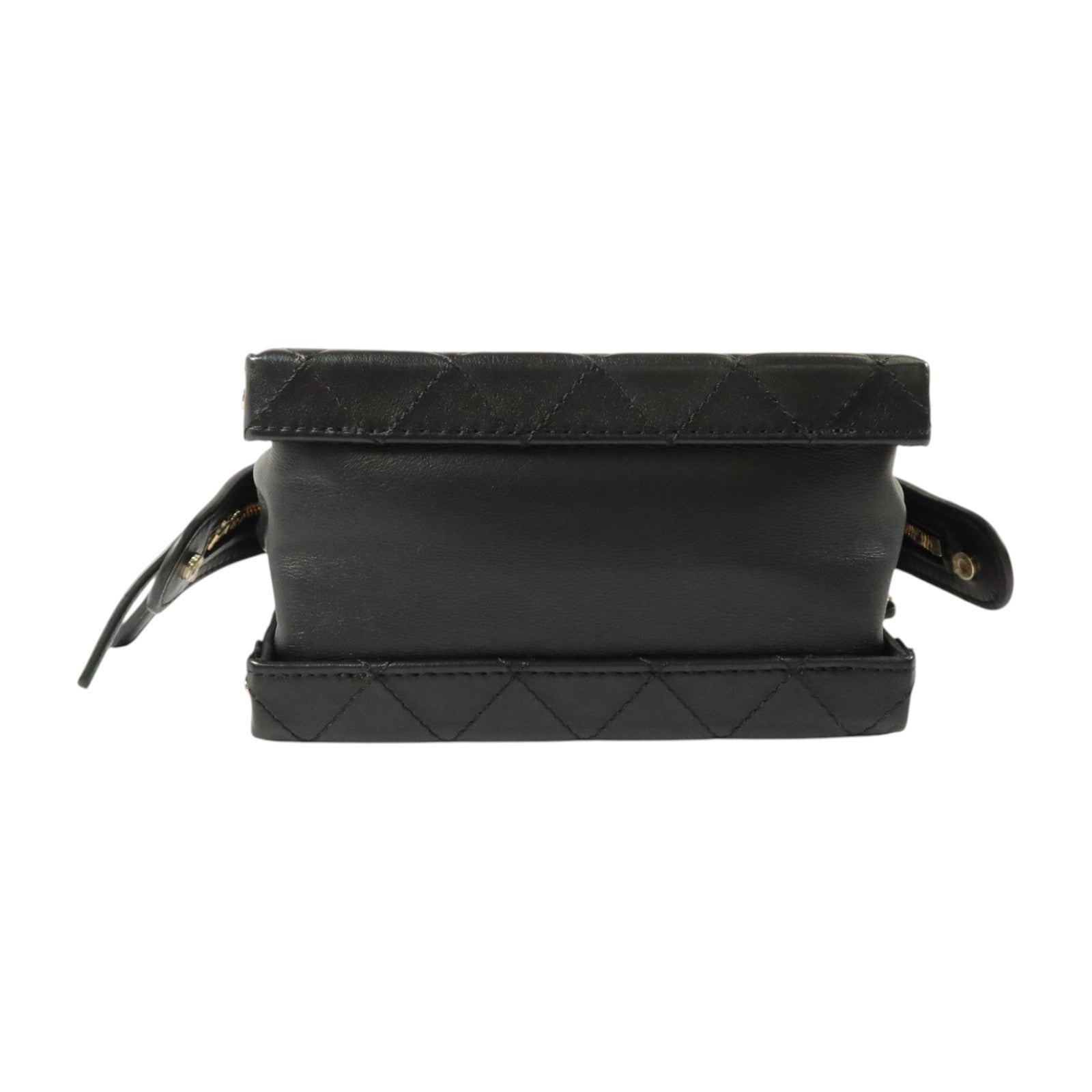 CHANEL 牛皮皮革Vanity Case Small金扣鏈帶肩背袋