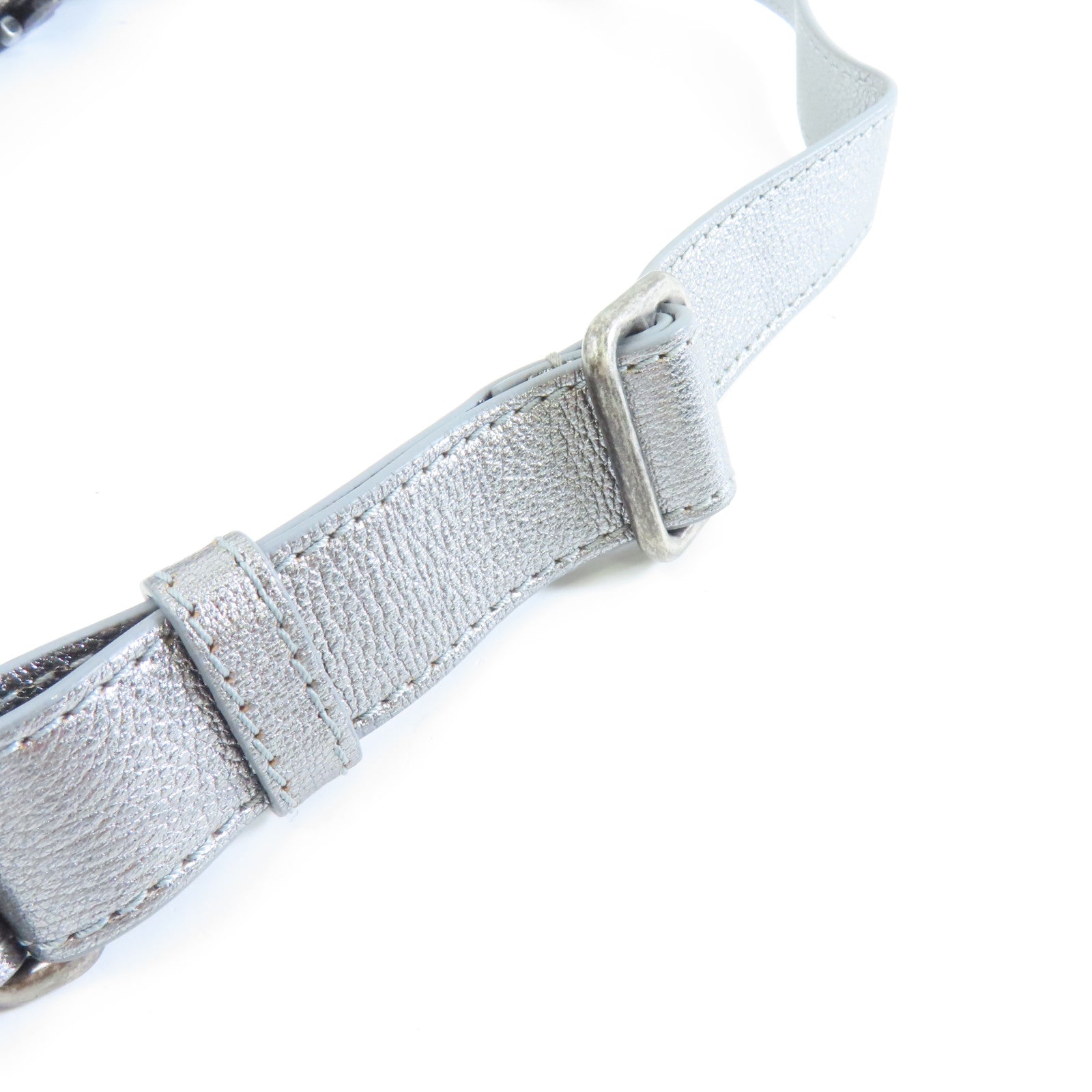 CHANEL 【激減優惠】菱格牛皮皮革15A Belt Bag銀扣腰包銀色