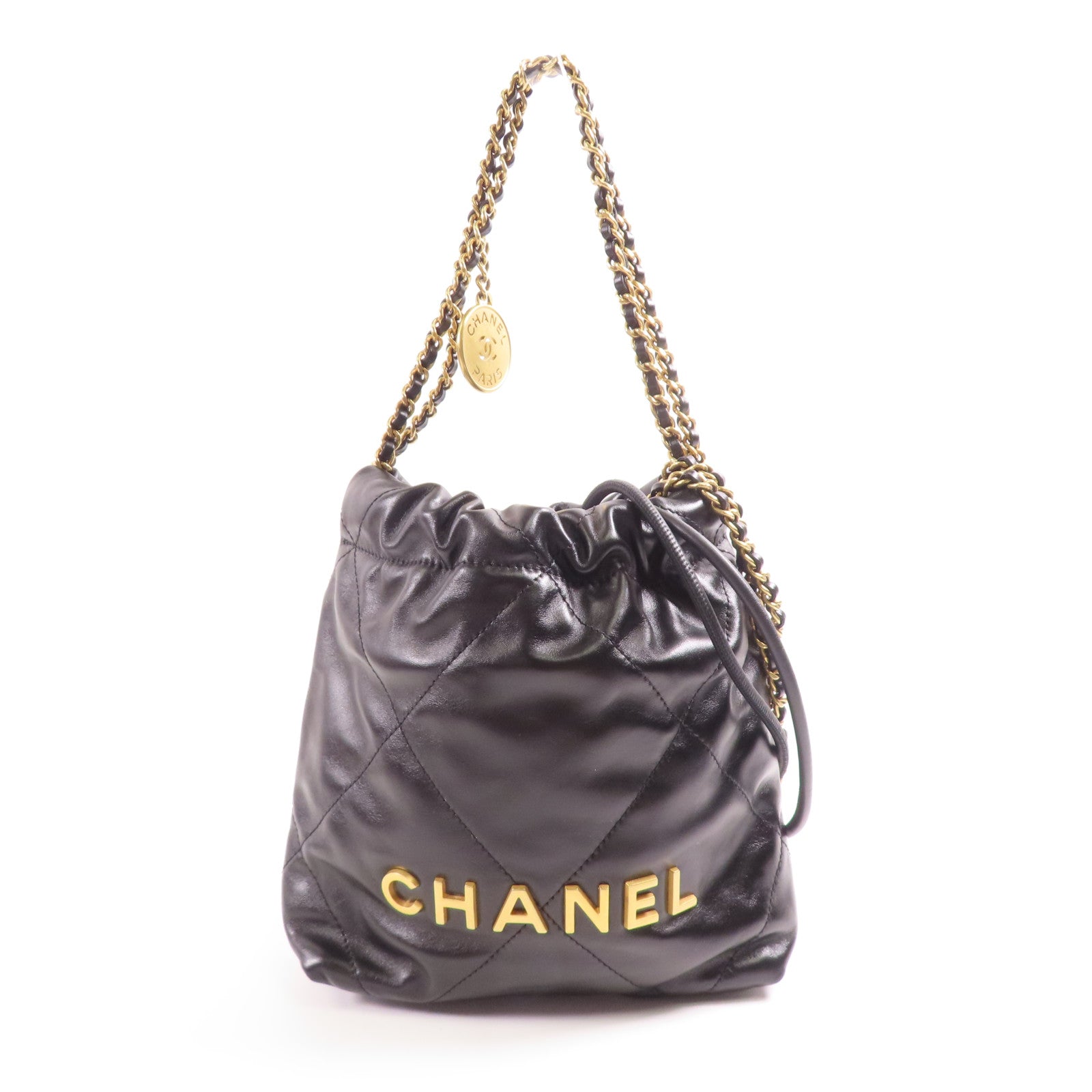 CHANEL 羊皮皮革Chanel 22 Mini金扣手挽肩背兩用袋