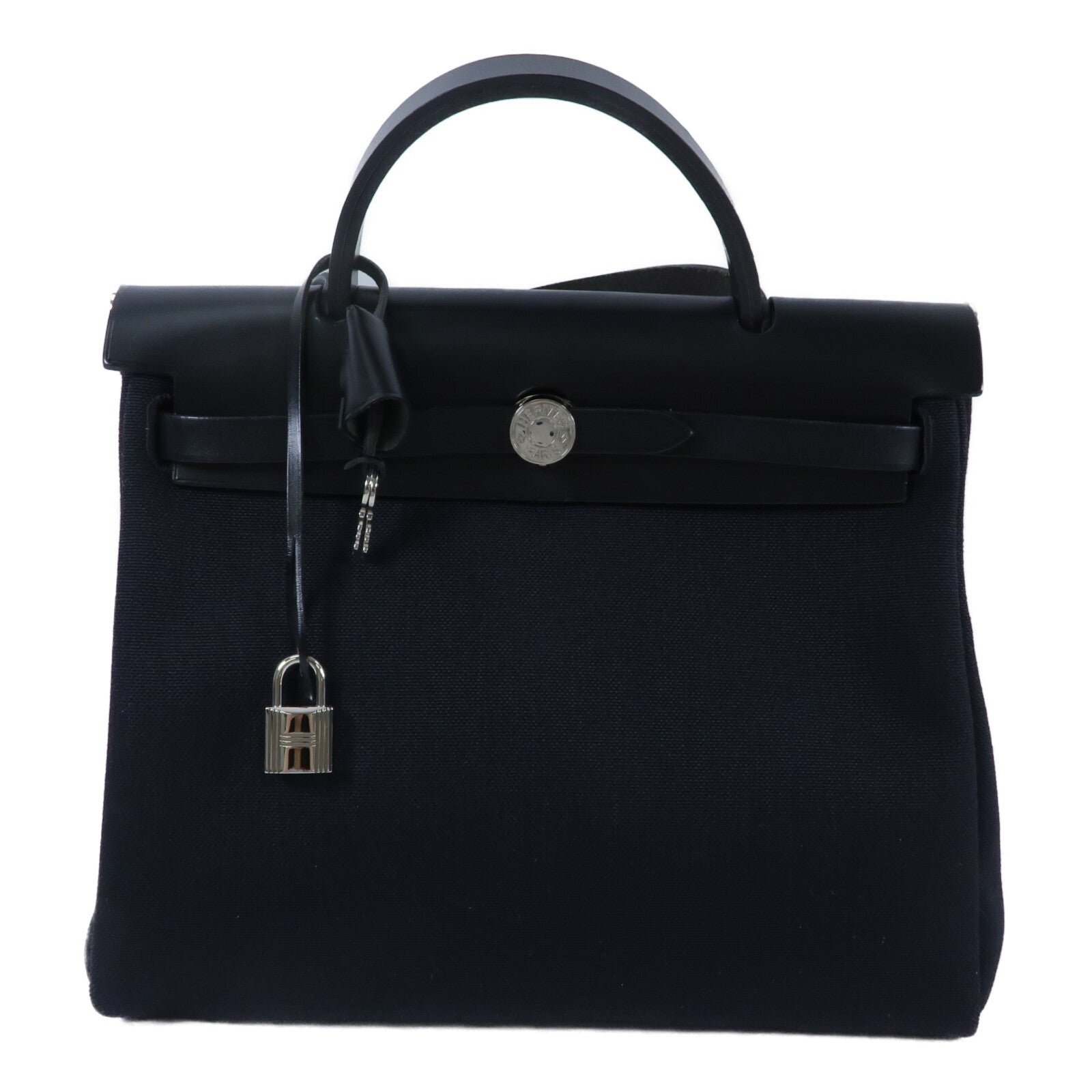 HERMES 帆布Herbag PM手挽肩背兩用袋Noir