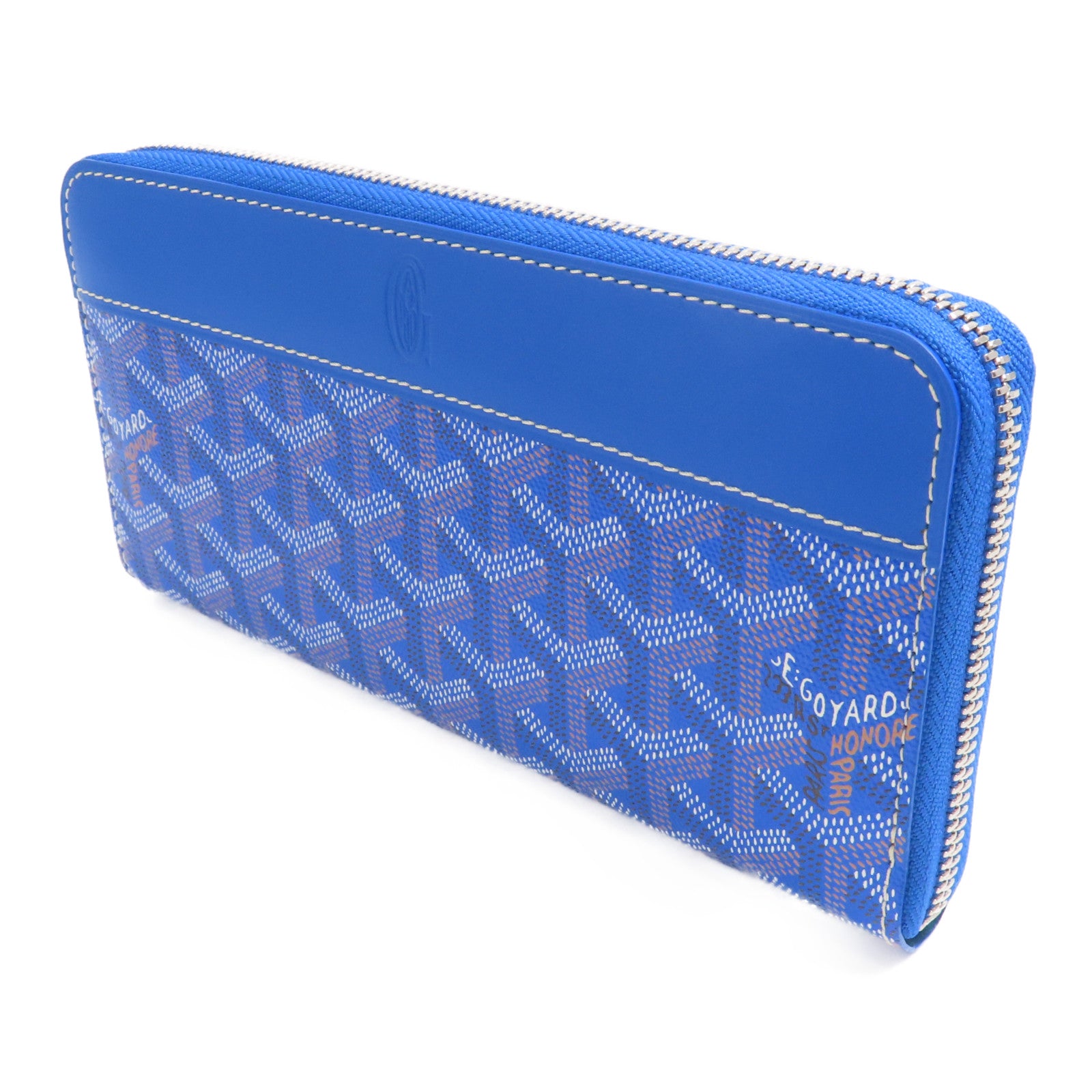 GOYARD 塗層帆布Matignon GM銀扣長錢包