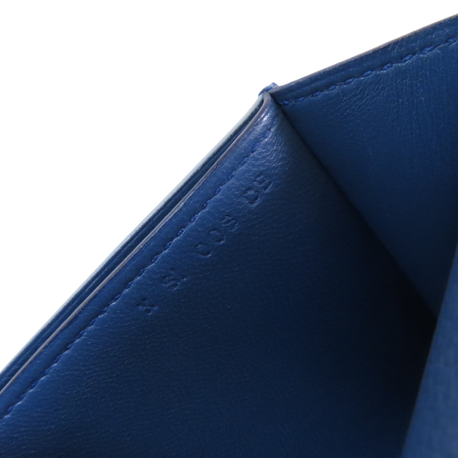 HERMES 【激減優惠】Evercolor皮革Passant Logue Wallet銀扣長錢包