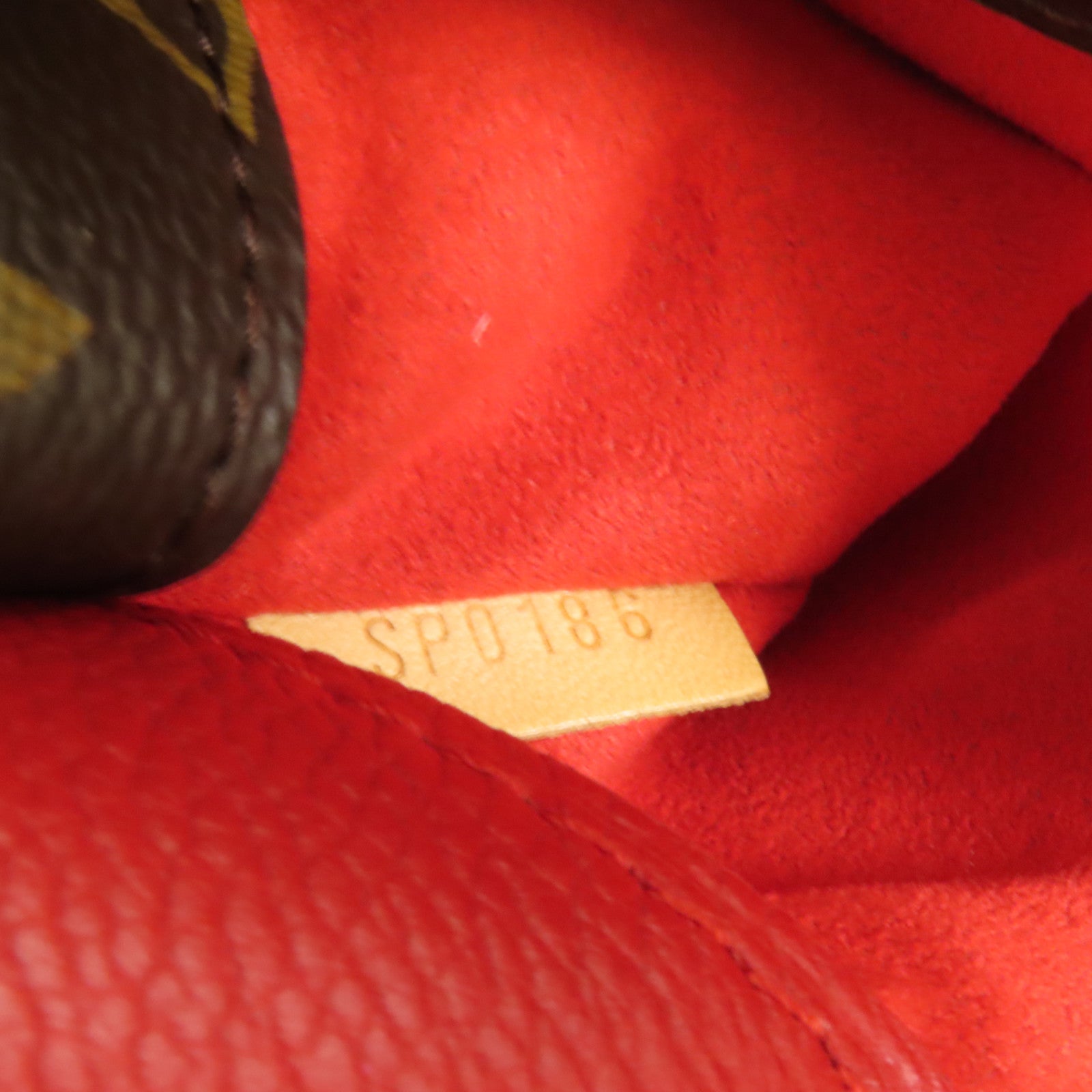 LOUIS VUITTON Monogram Pallas金扣手挽肩背兩用袋棕色/紅色