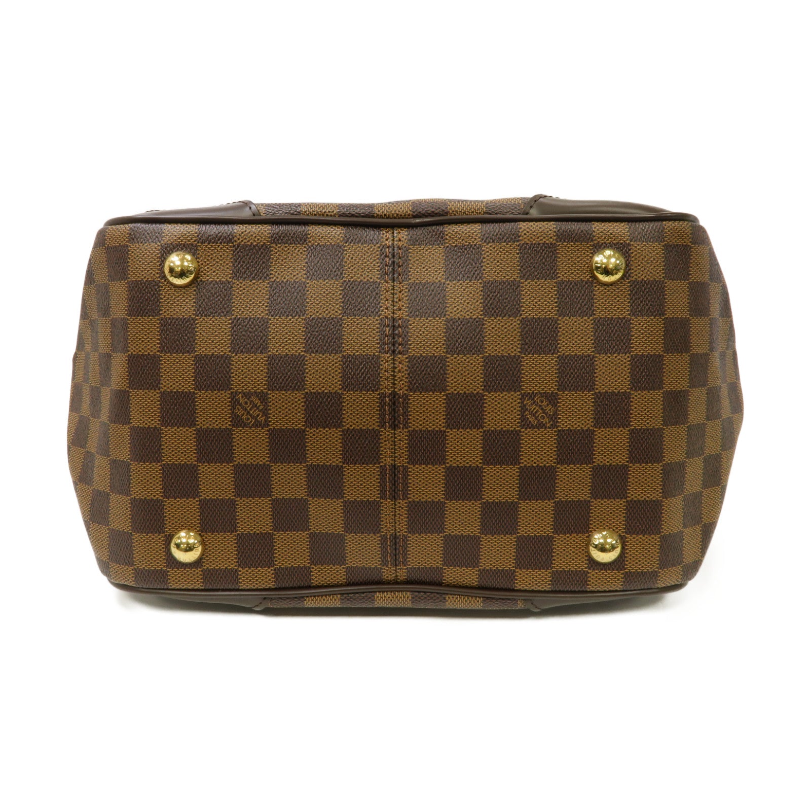 LOUIS VUITTON 【激減優惠】Damier Verona MM金扣肩背袋棕色