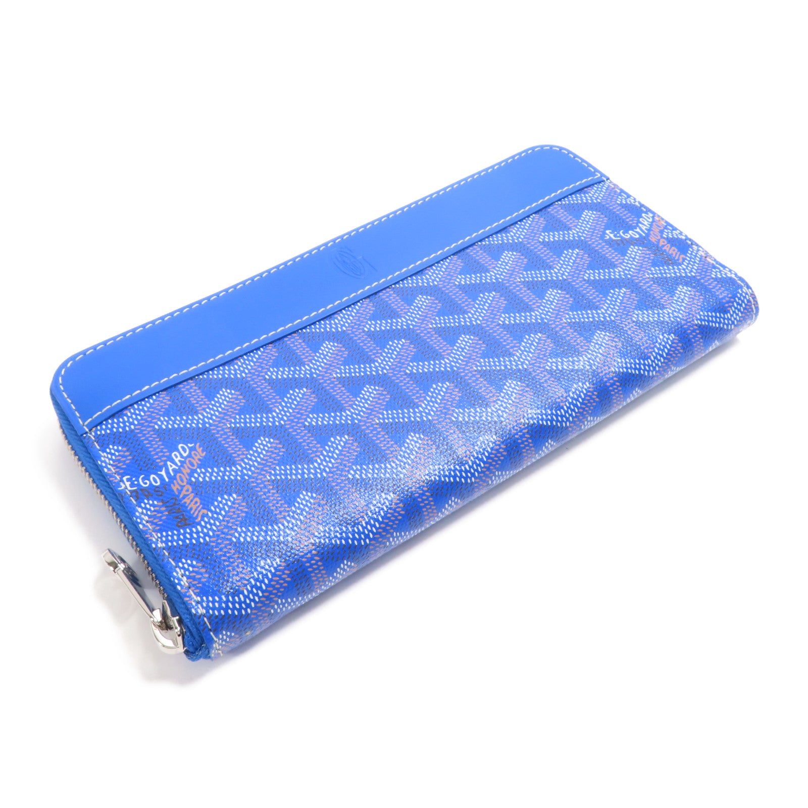 GOYARD 塗層帆布Matignon GM銀扣長錢包