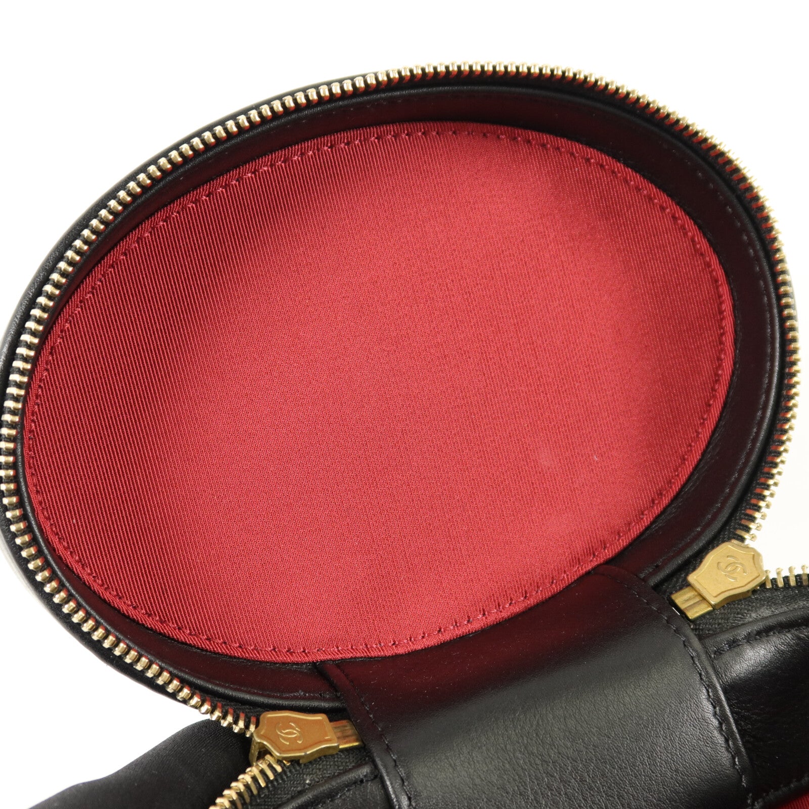 CHANEL 牛皮皮革Handle Vanity Case鏈帶肩背袋