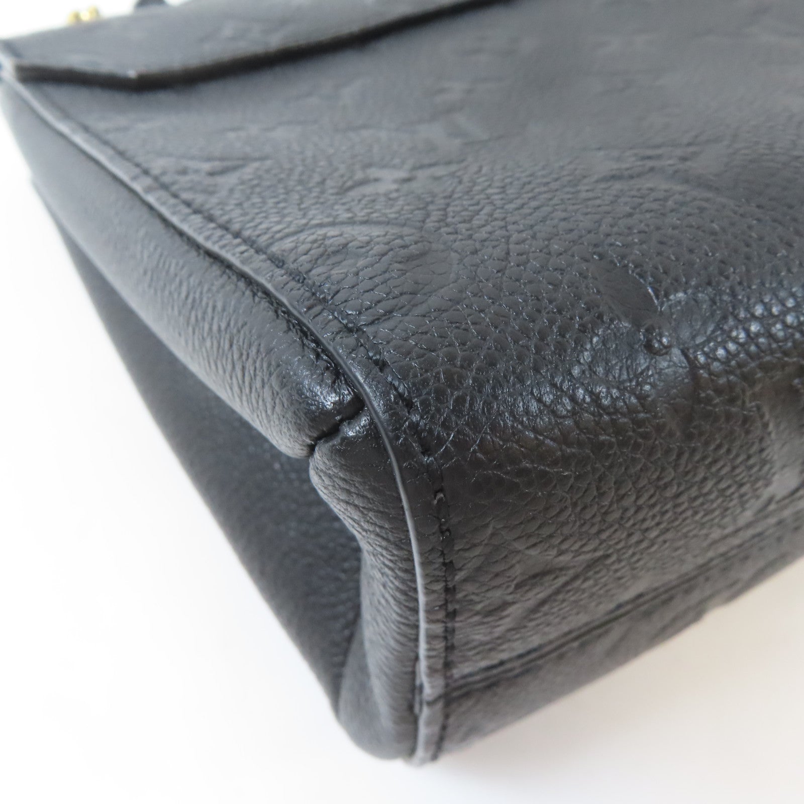 LOUIS VUITTON Monogram Empreinte Vavin PM金扣鏈帶肩背袋黑色