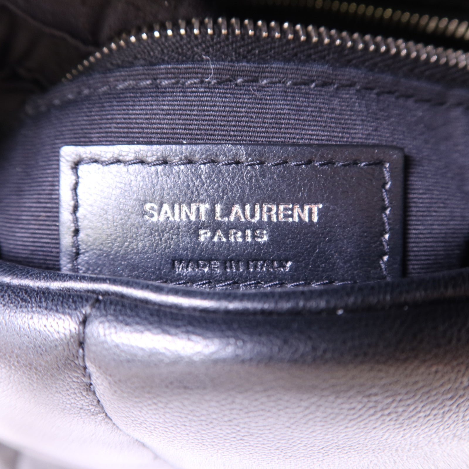 YVES SAINT LAURENT 羊皮皮革Puffer Small銀扣鏈帶肩背袋