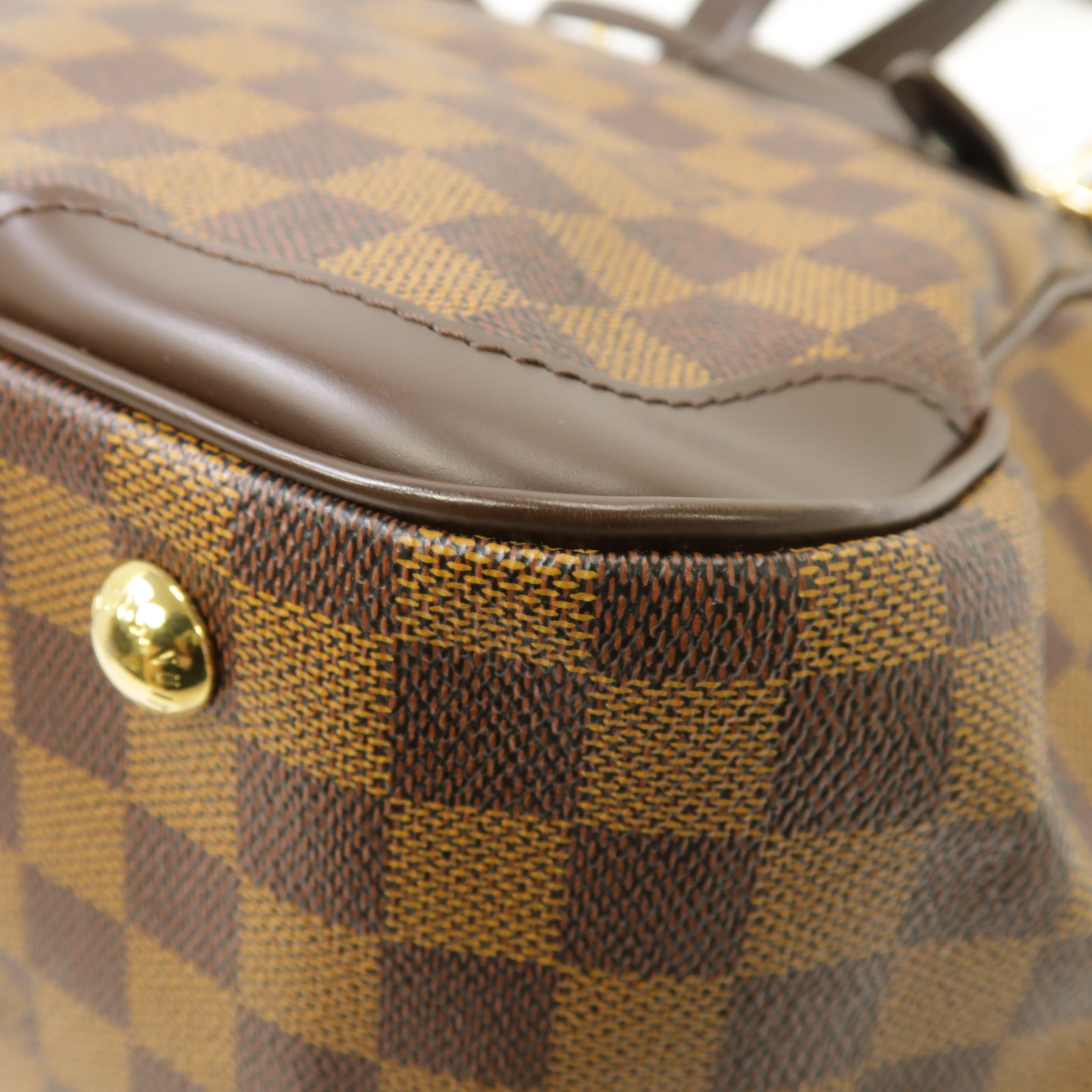 LOUIS VUITTON 【激減優惠】Damier Verona MM金扣肩背袋棕色