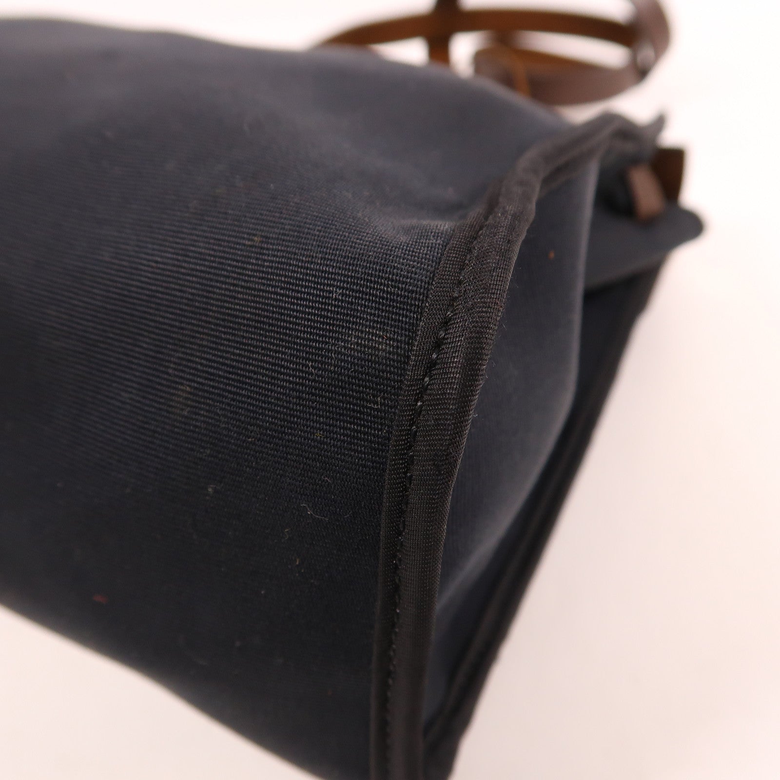 HERMES 帆布Herbag PM銀扣手挽肩背兩用袋