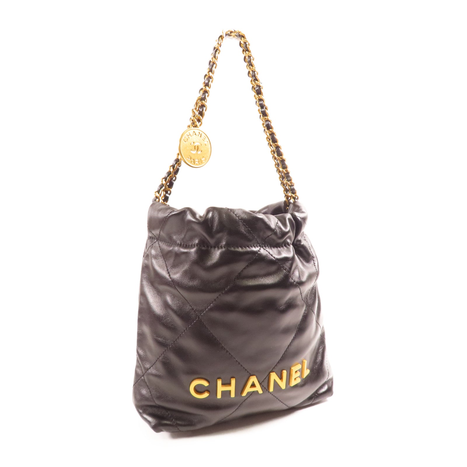 CHANEL 羊皮皮革Chanel 22 Mini金扣手挽肩背兩用袋