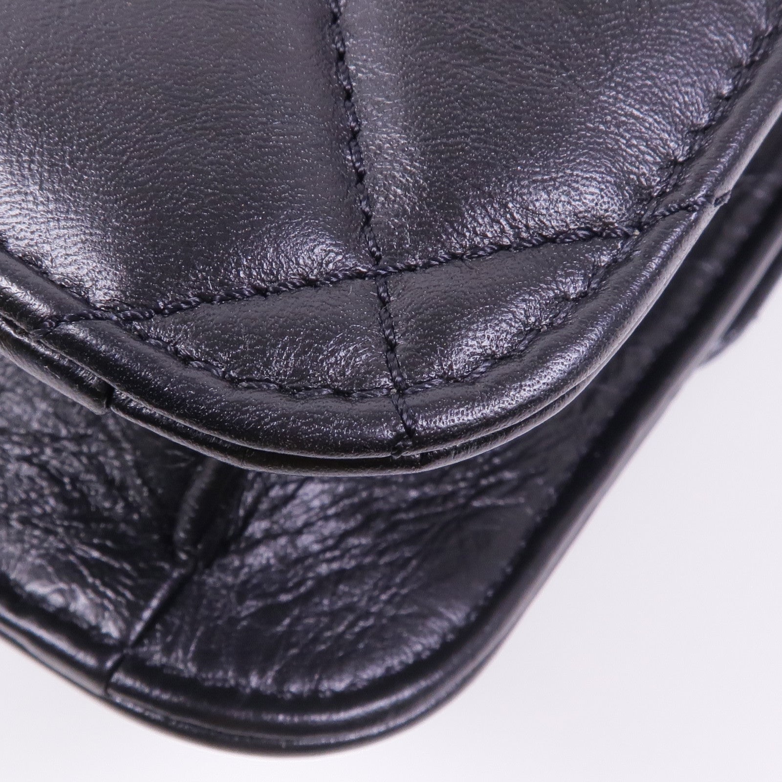 CHANEL 牛皮皮革Chain Shoulder金扣鏈帶肩背袋