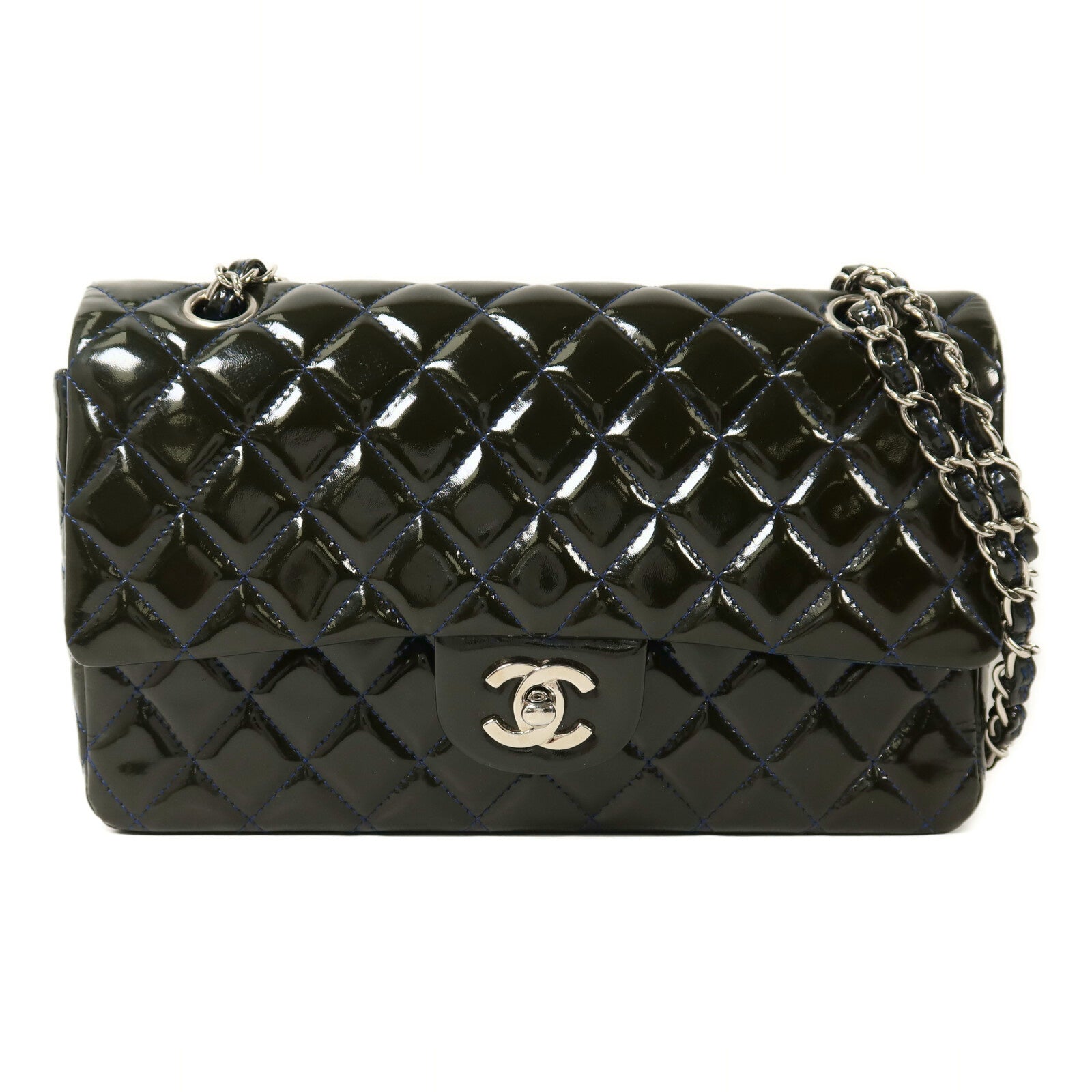 CHANEL 漆皮皮革Classic 25鏈帶肩背袋