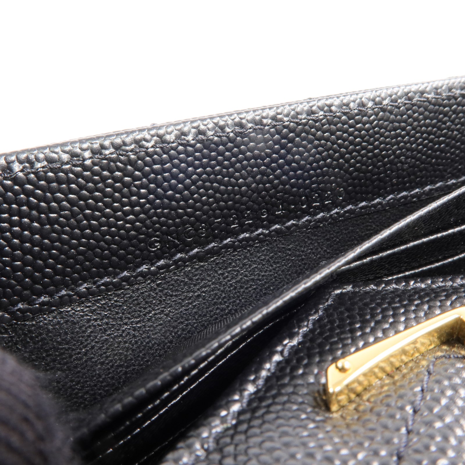 SAINT LAURENT 牛皮皮革Long Wallet金扣長錢包