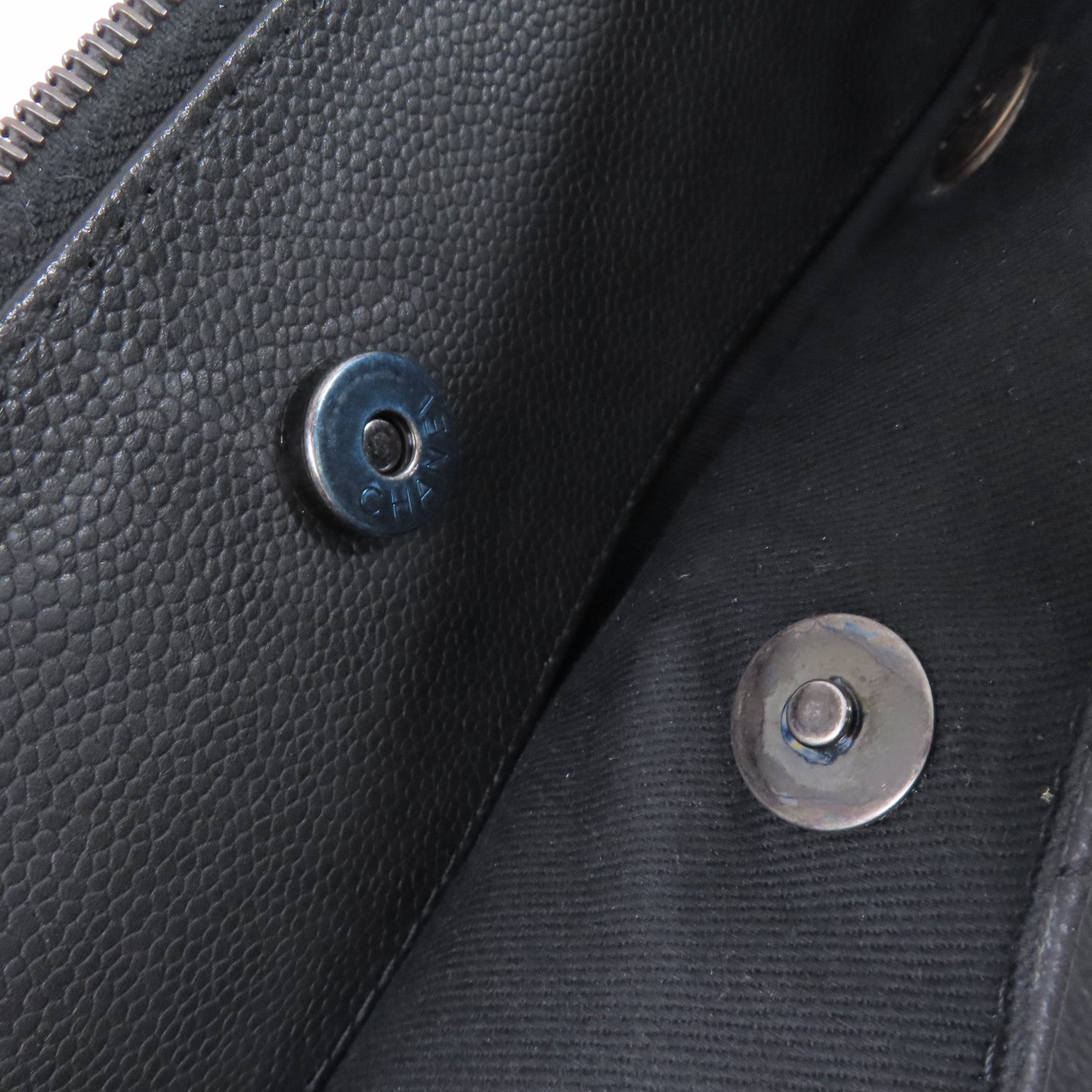 CHANEL 【激減優惠】菱格Caviar皮革2Way Shoulder Bag銀扣鏈帶手挽肩背兩用袋黑色