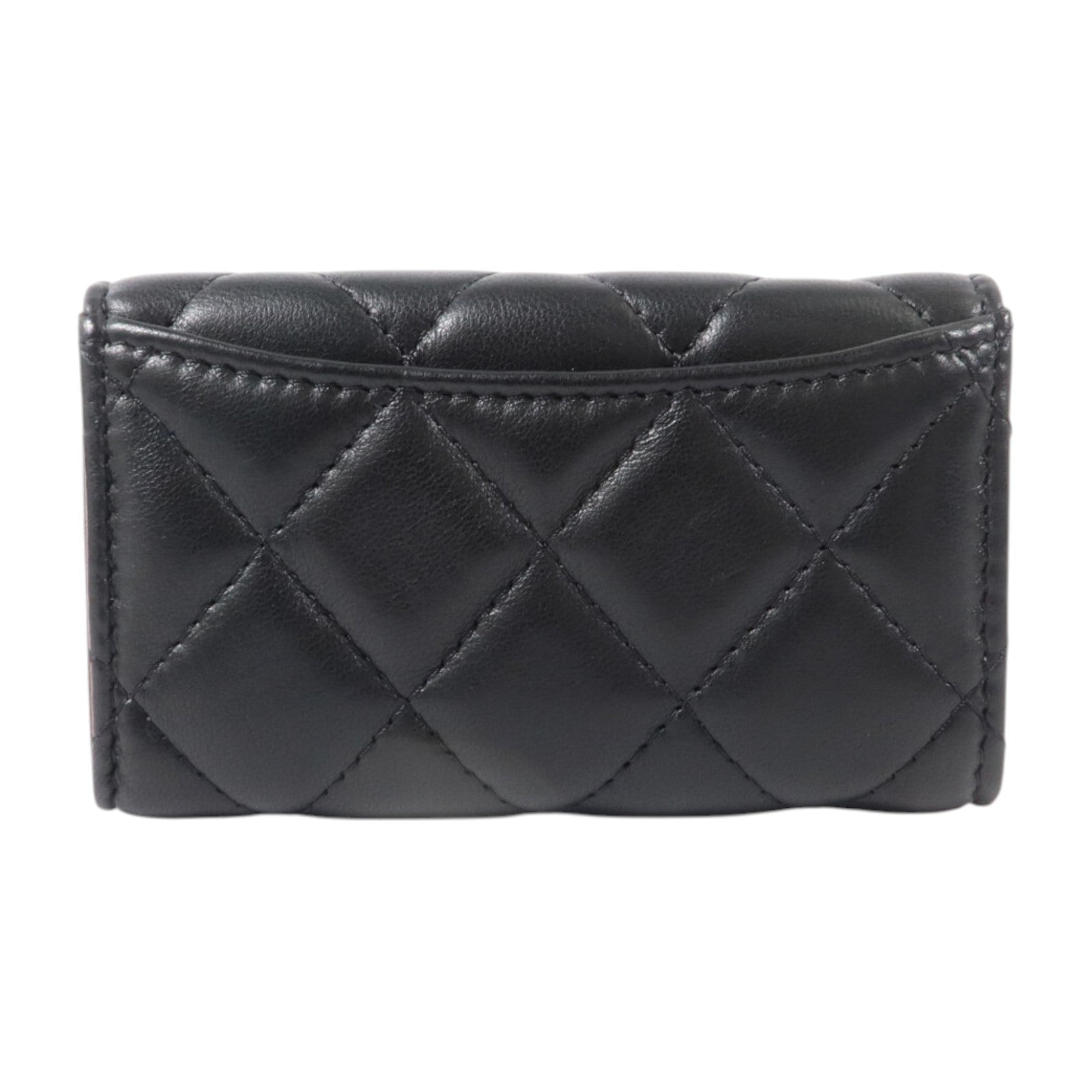 CHANEL 羊皮皮革Key Holder銀扣鎖匙包