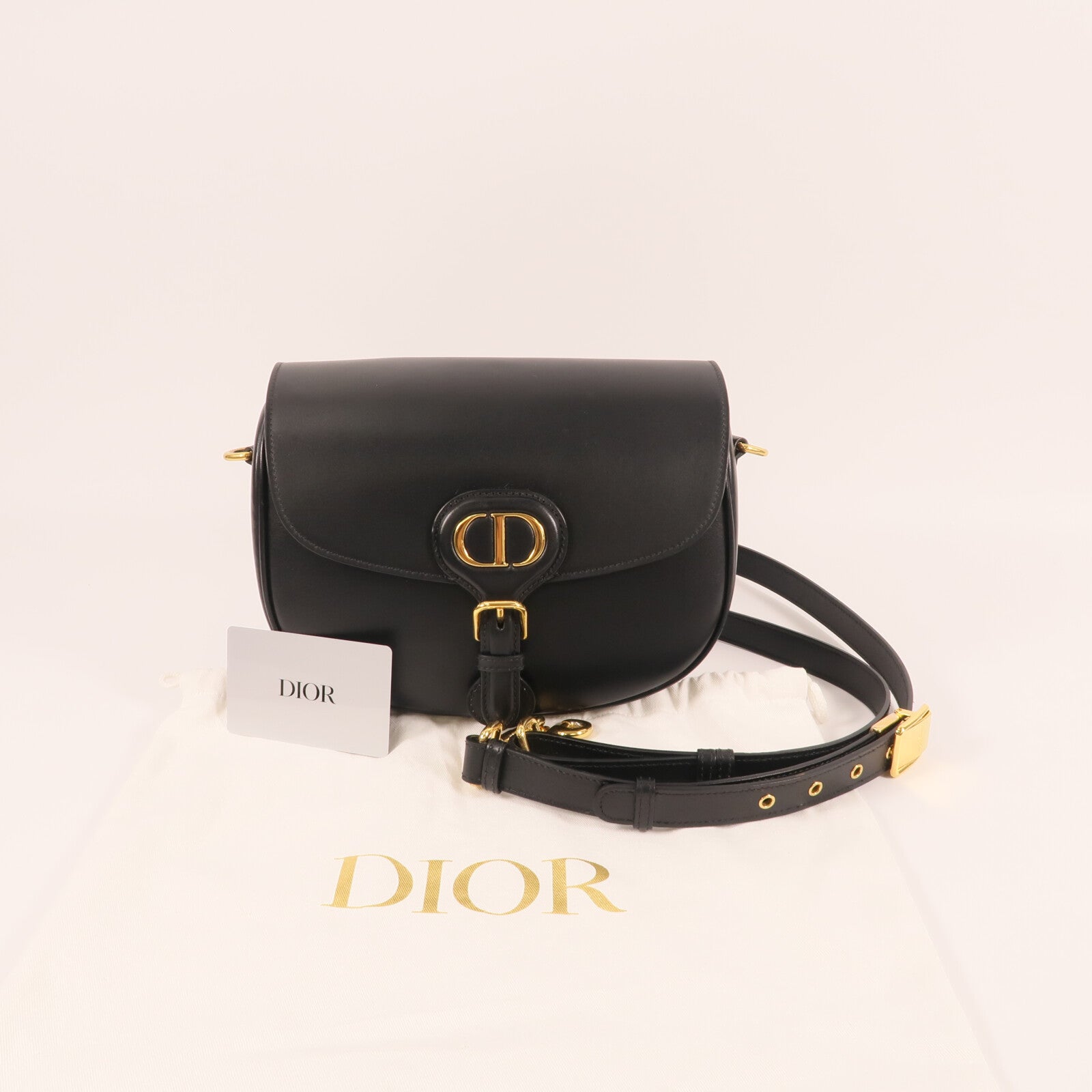 Dior 【激減優惠】牛皮皮革Bobby Medium金扣肩背袋