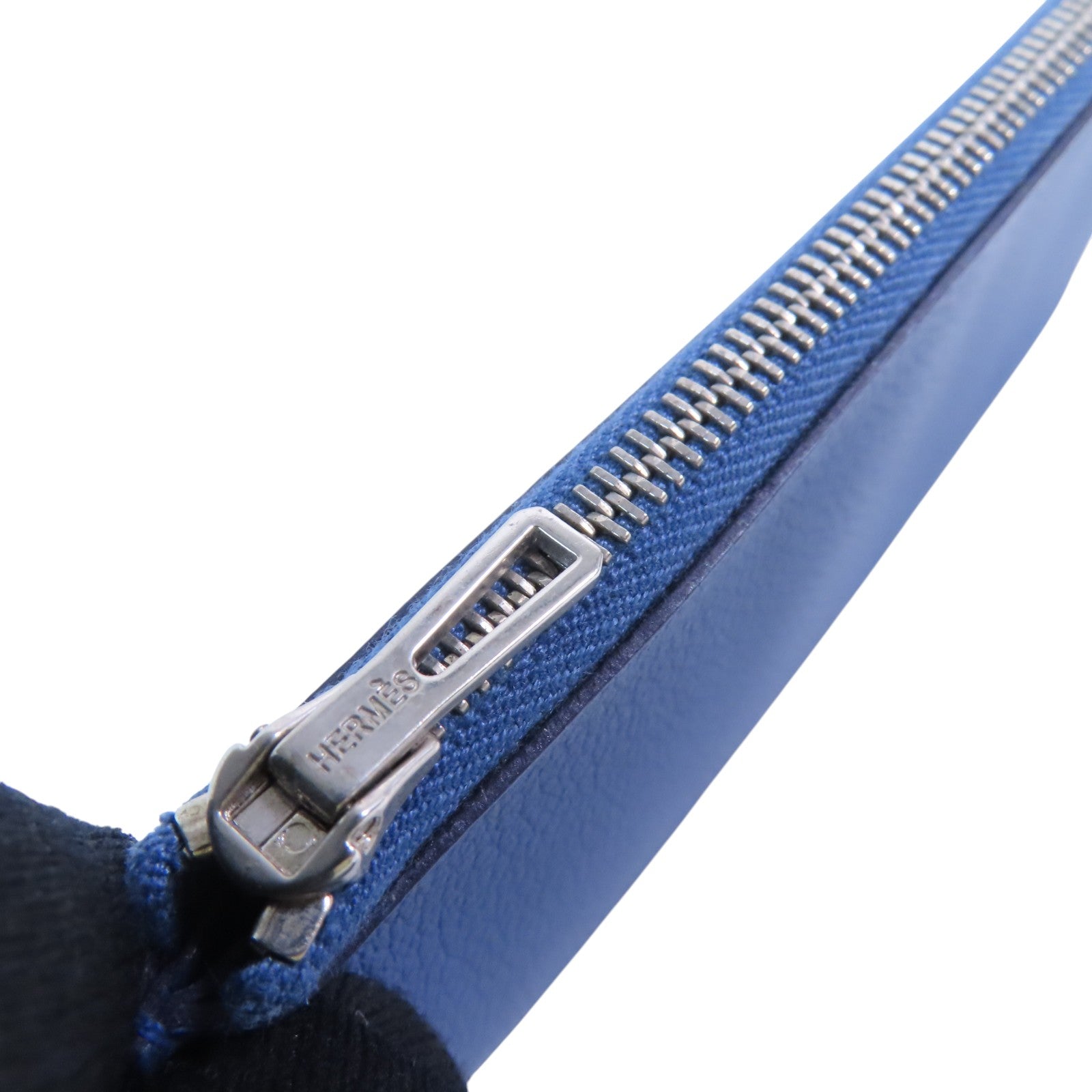 HERMES Evercolor皮革Passant Logue Wallet銀扣長錢包