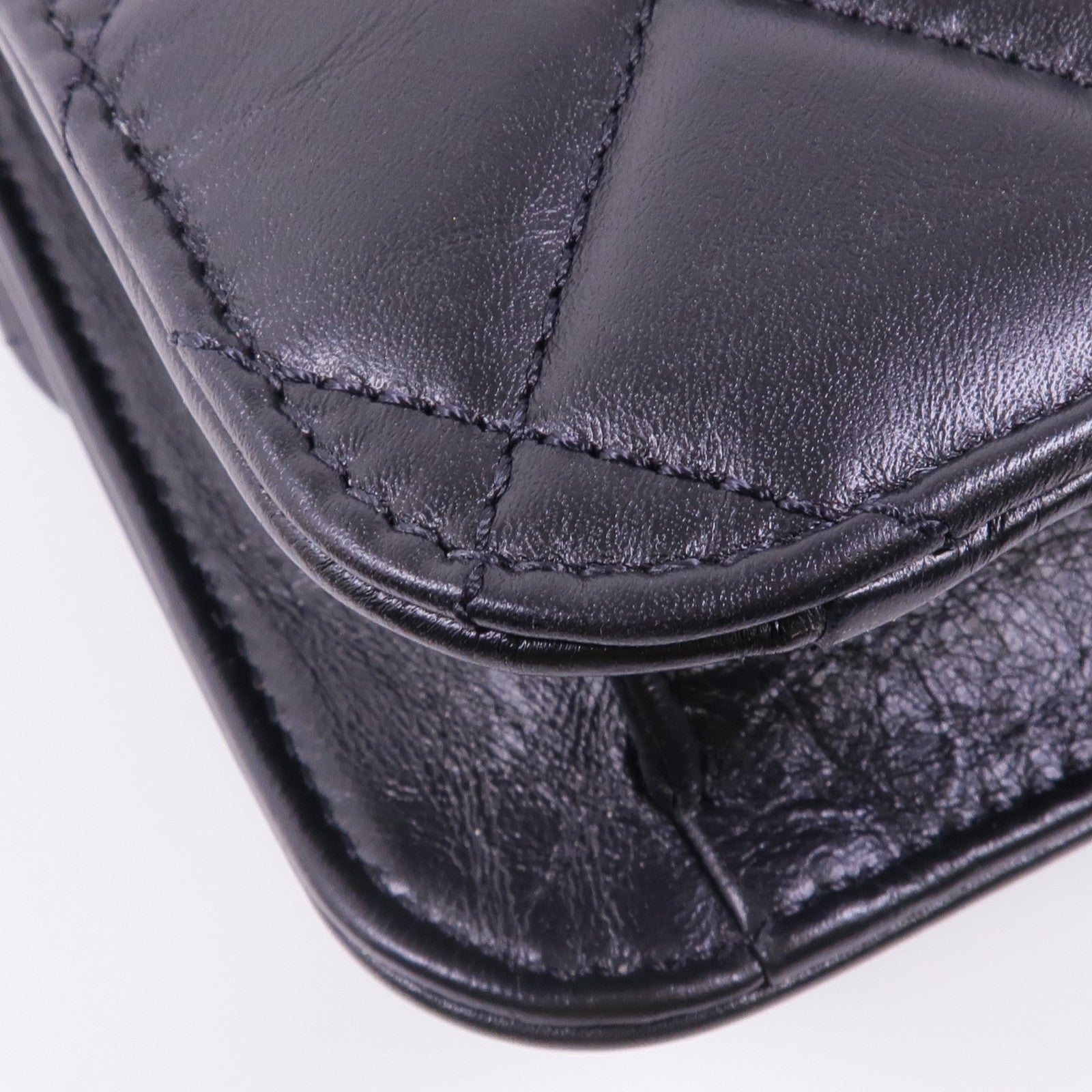 CHANEL 牛皮皮革Chain Shoulder金扣鏈帶肩背袋