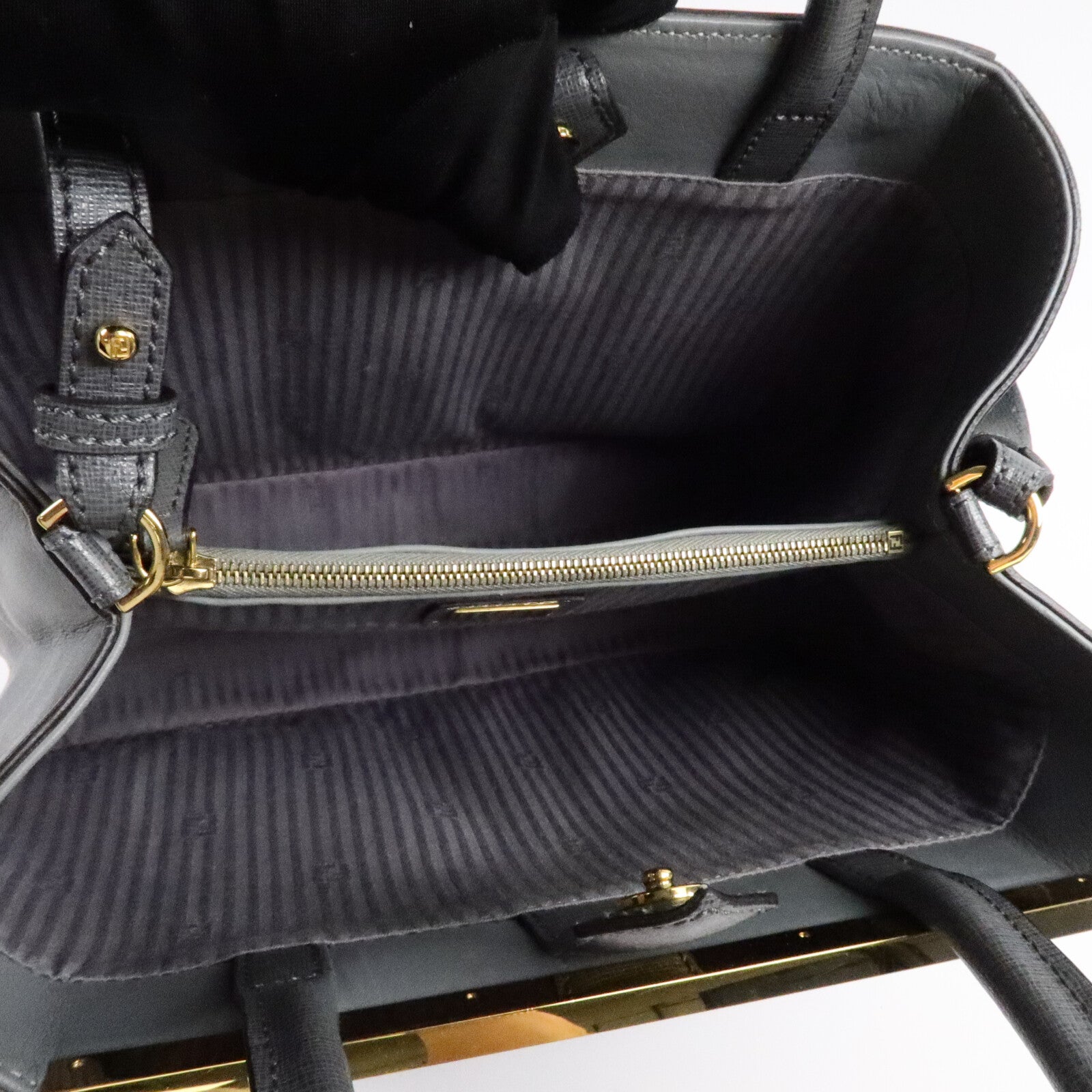FENDI 牛皮皮革2 Jours Bag Small手挽肩背兩用袋