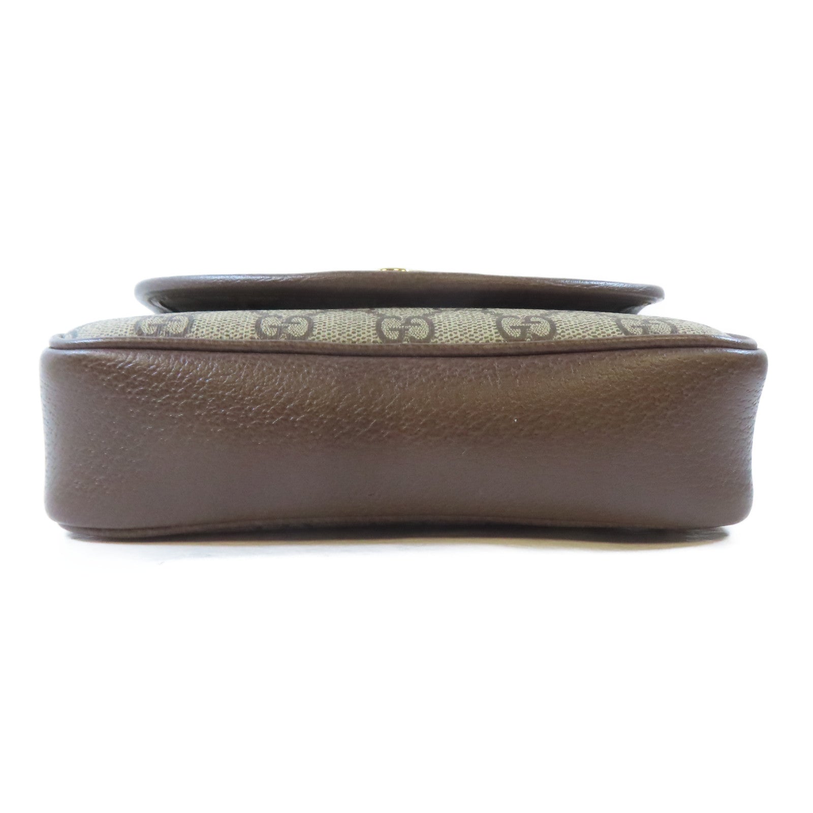 GUCCI 塗層帆布Ophidia金扣肩背袋棕色