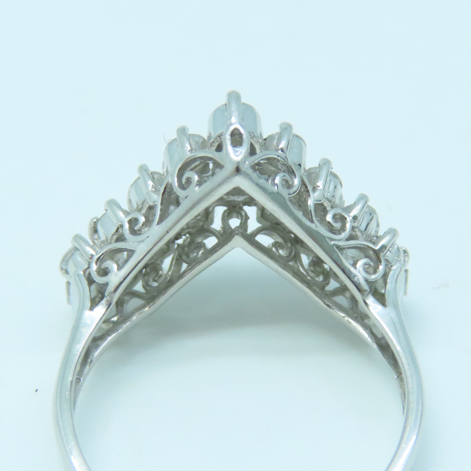 JEWELRY PT900 Platinum Diamond Ring 1.00ct Diamond Ring US#7