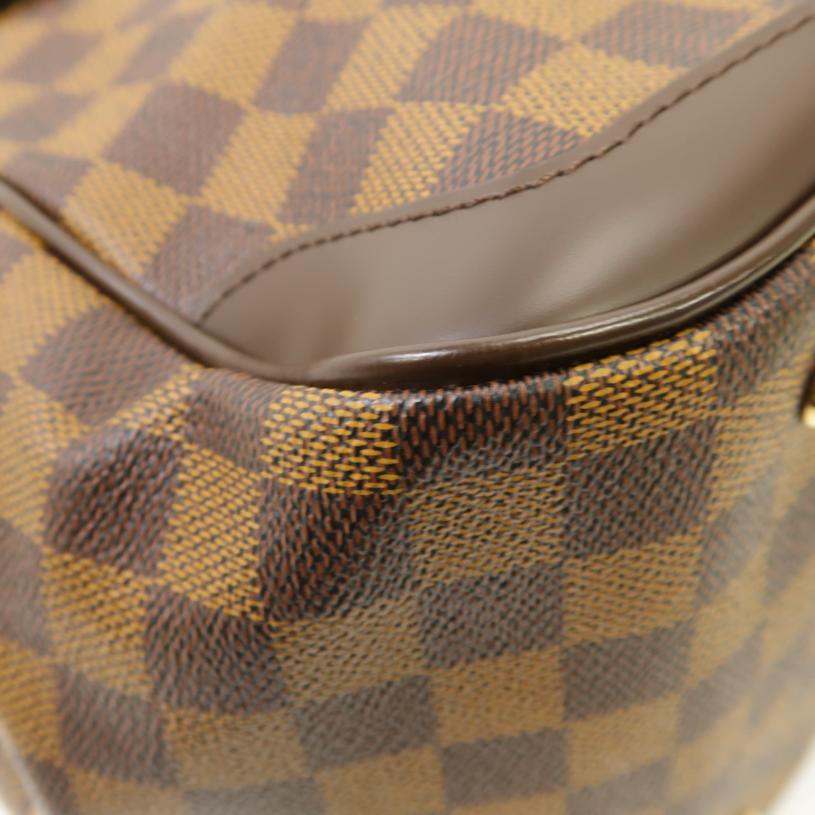 LOUIS VUITTON 【激減優惠】Damier Verona MM金扣肩背袋棕色