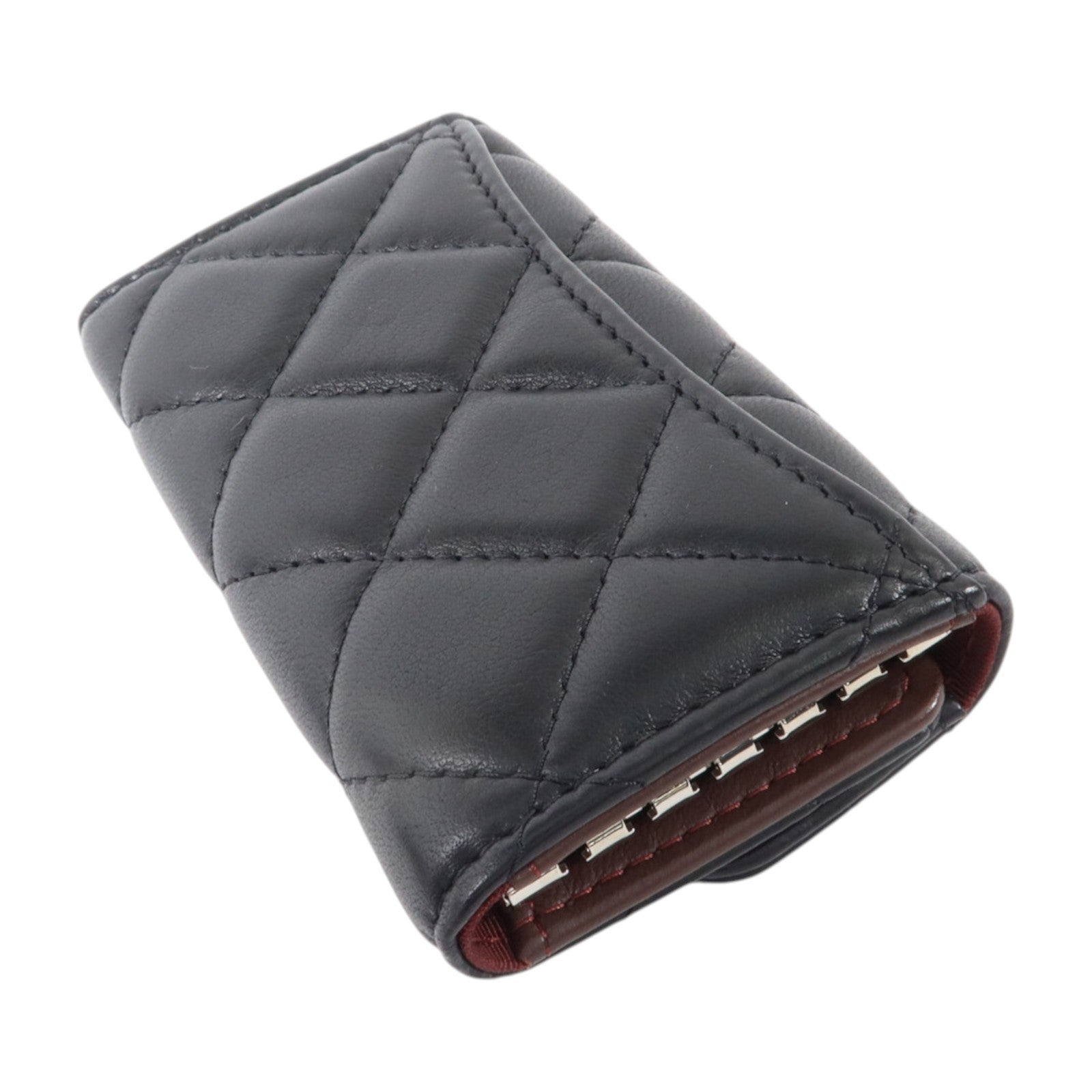 CHANEL 羊皮皮革Key Holder銀扣鎖匙包