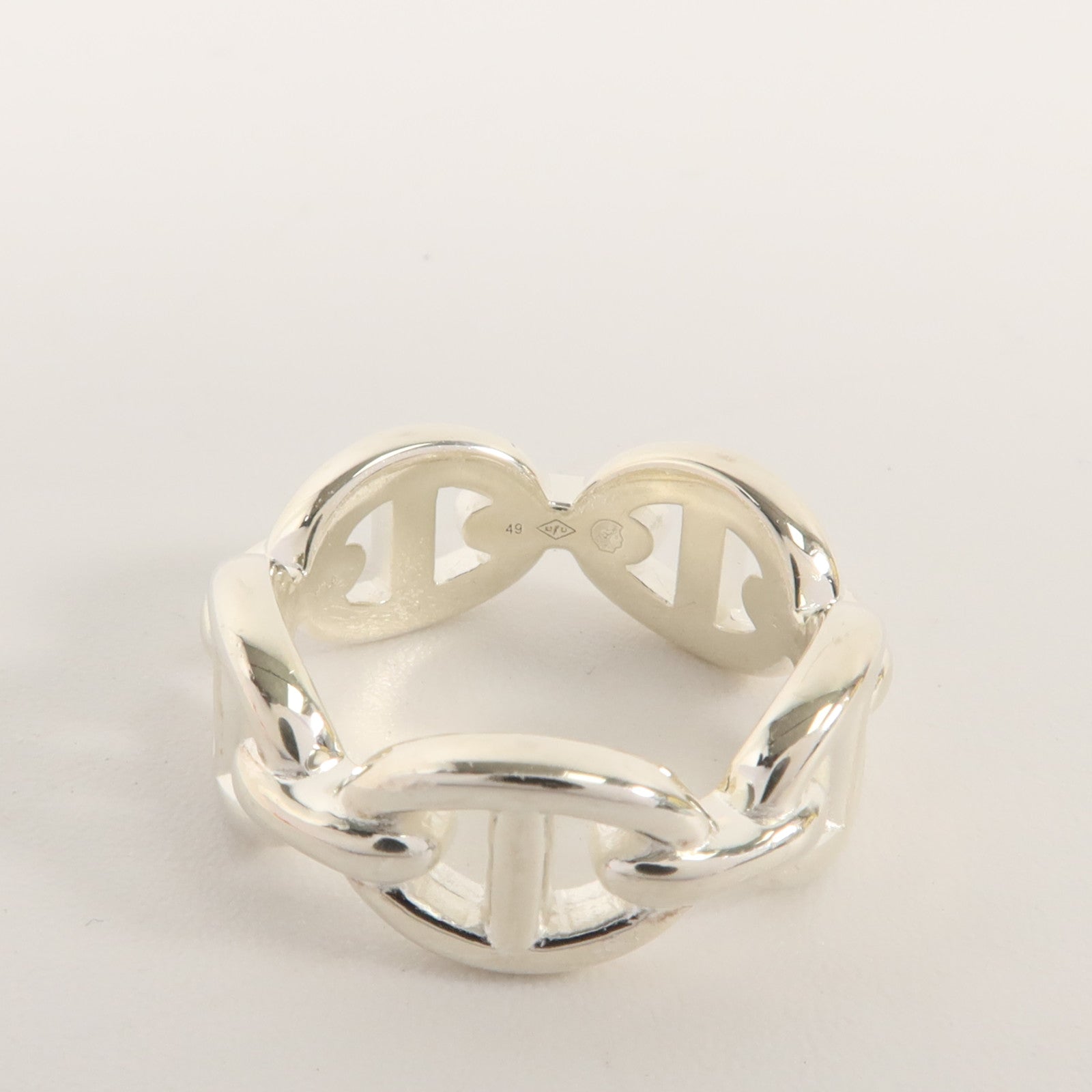 HERMES 925純銀Chaine D'ancre Enchainee Ring戒指