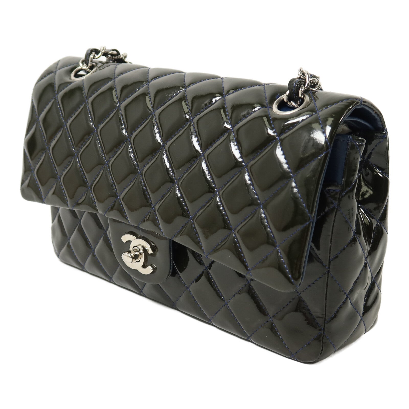 CHANEL 漆皮皮革Classic 25鏈帶肩背袋