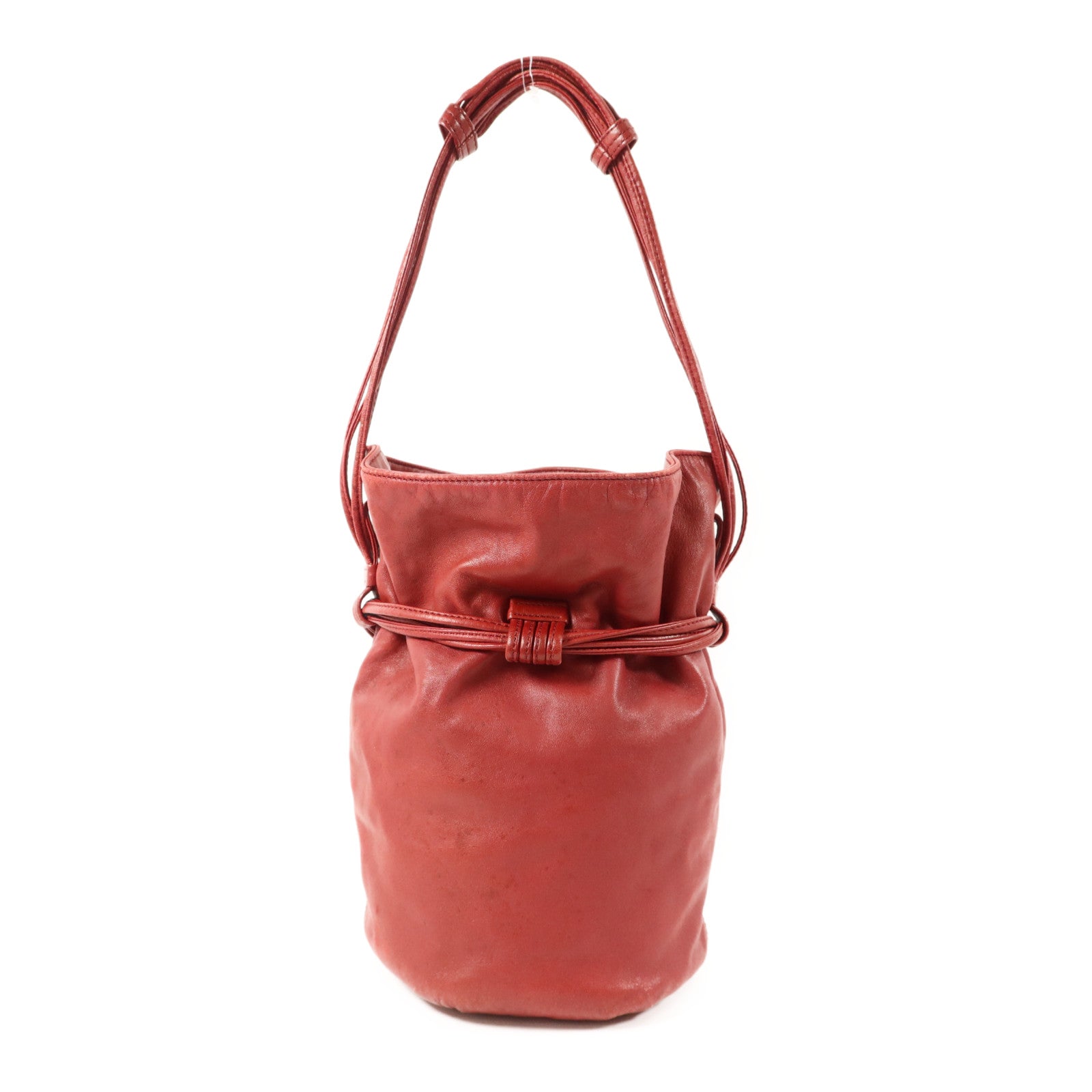 LOEWE 羊皮皮革Bucket Bag金扣手挽袋