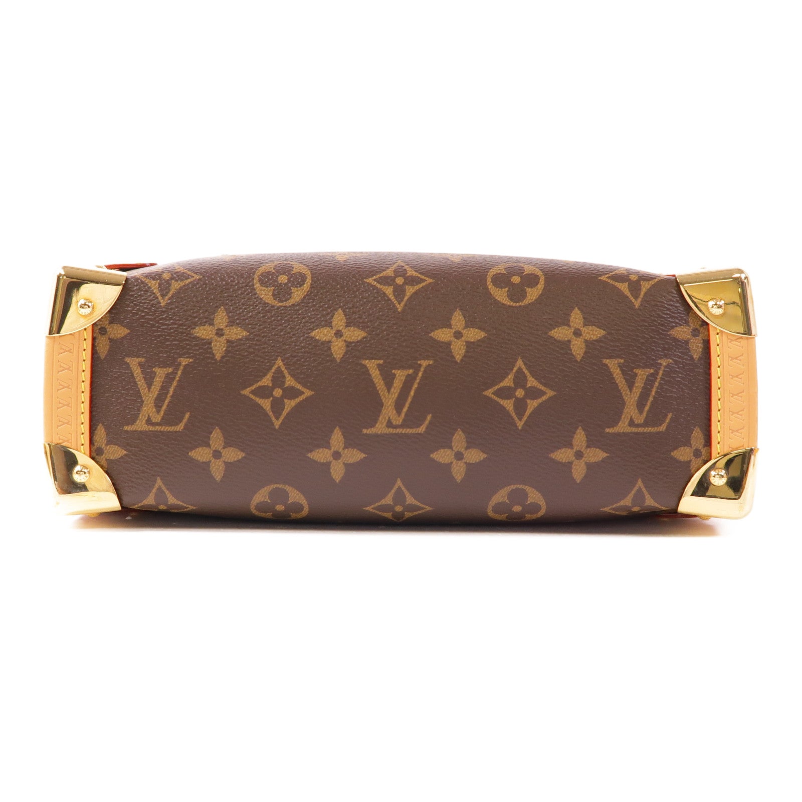 LOUIS VUITTON Monogram Side Trunk金扣手挽肩背兩用袋