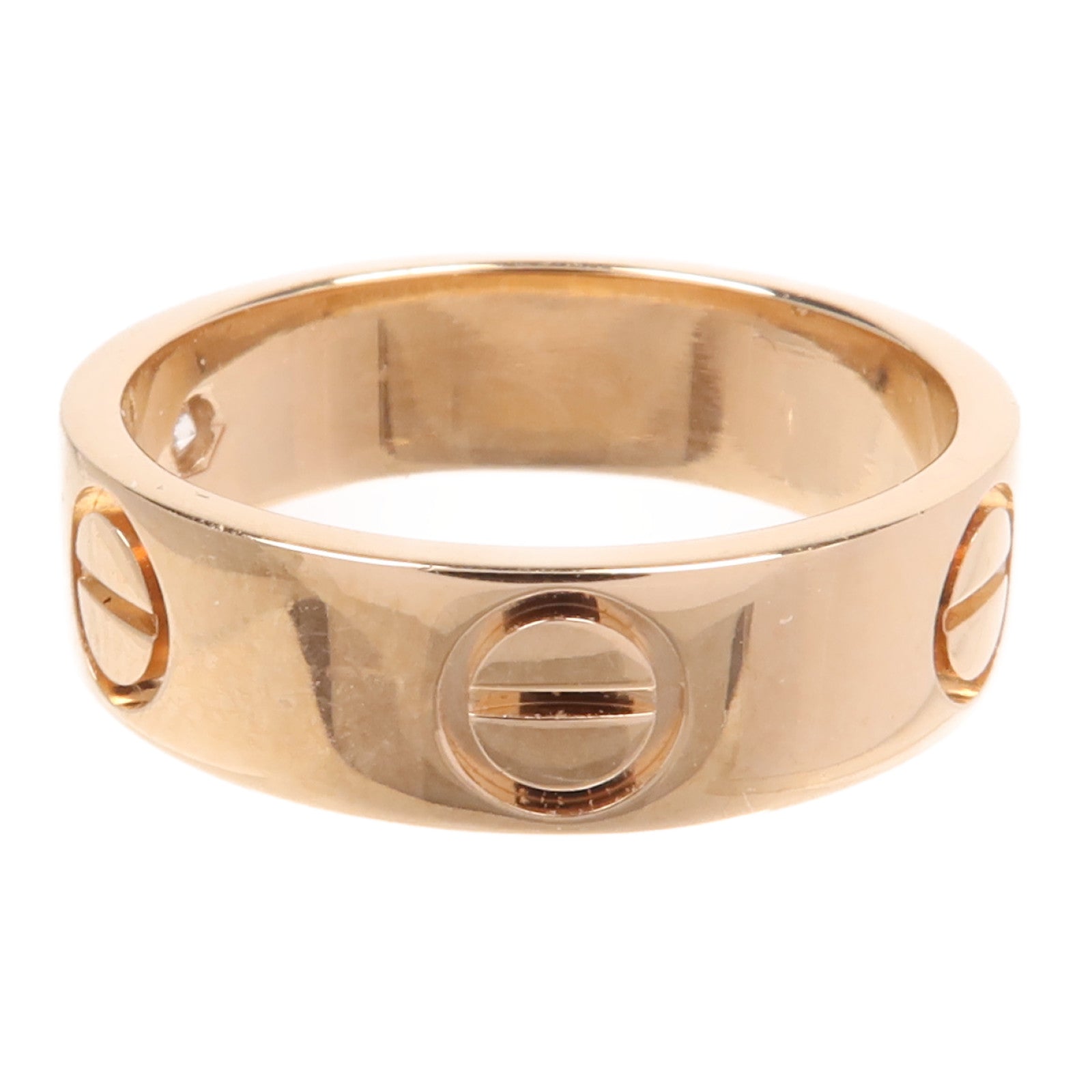 CARTIER 18K玫瑰金1P Diamond Love Ring鑽石戒指Cartier#55/US#6.75