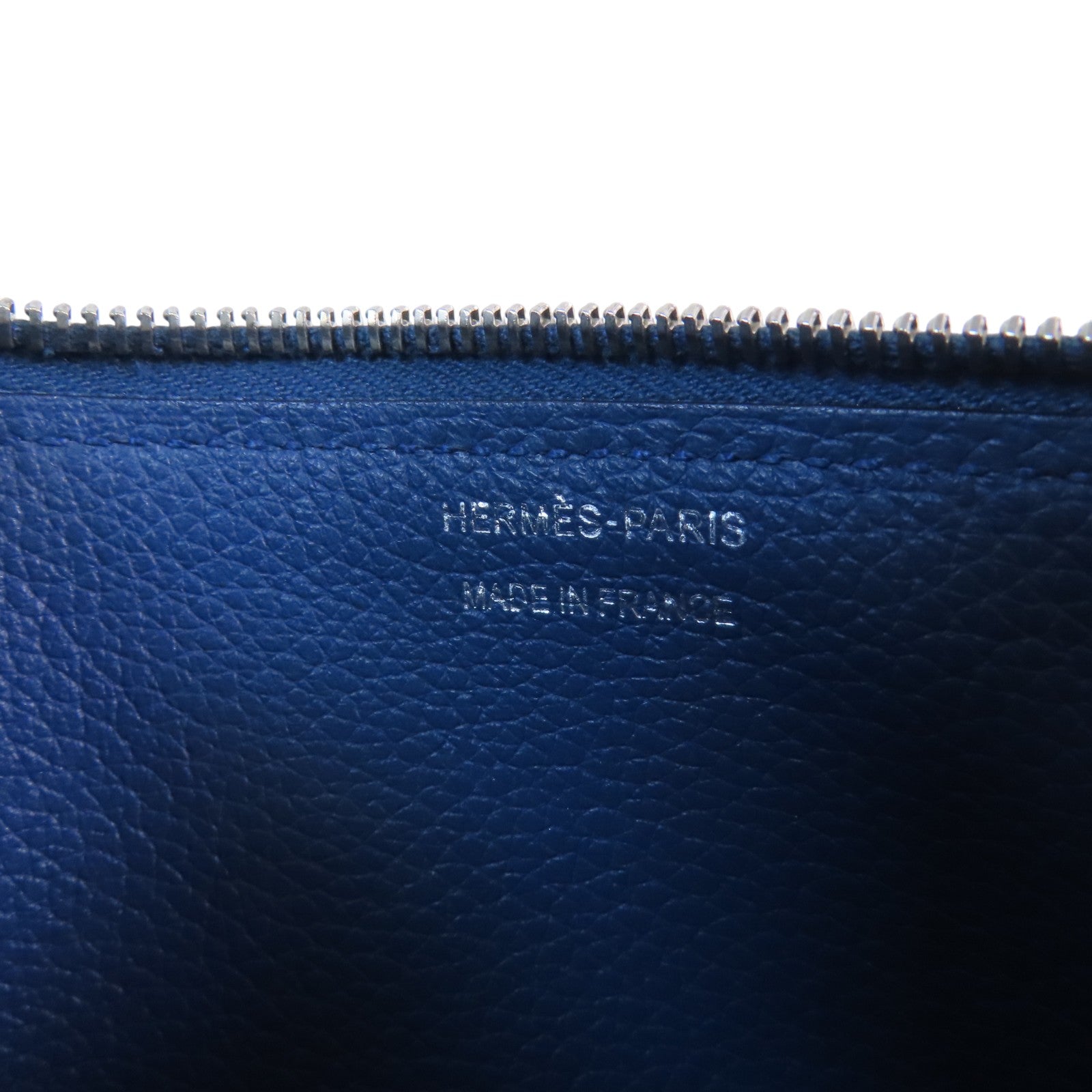 HERMES 【激減優惠】Evercolor皮革Passant Logue Wallet銀扣長錢包