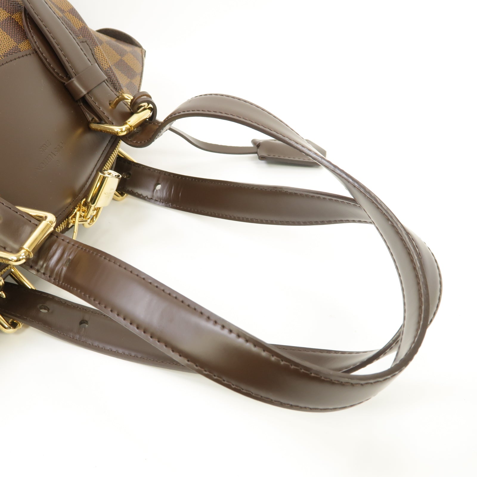 LOUIS VUITTON 【激減優惠】Damier Verona MM金扣肩背袋棕色