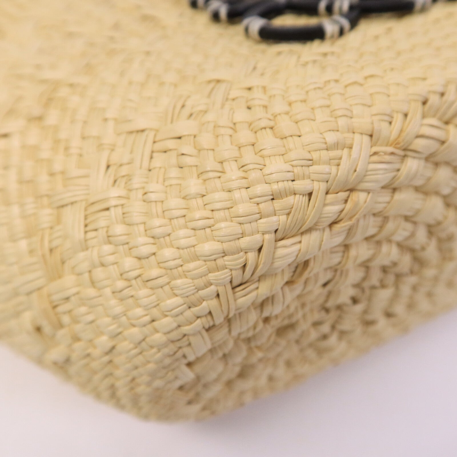 LOEWE Iraca Palm/皮革Small Anagram Basket Bag手挽袋
