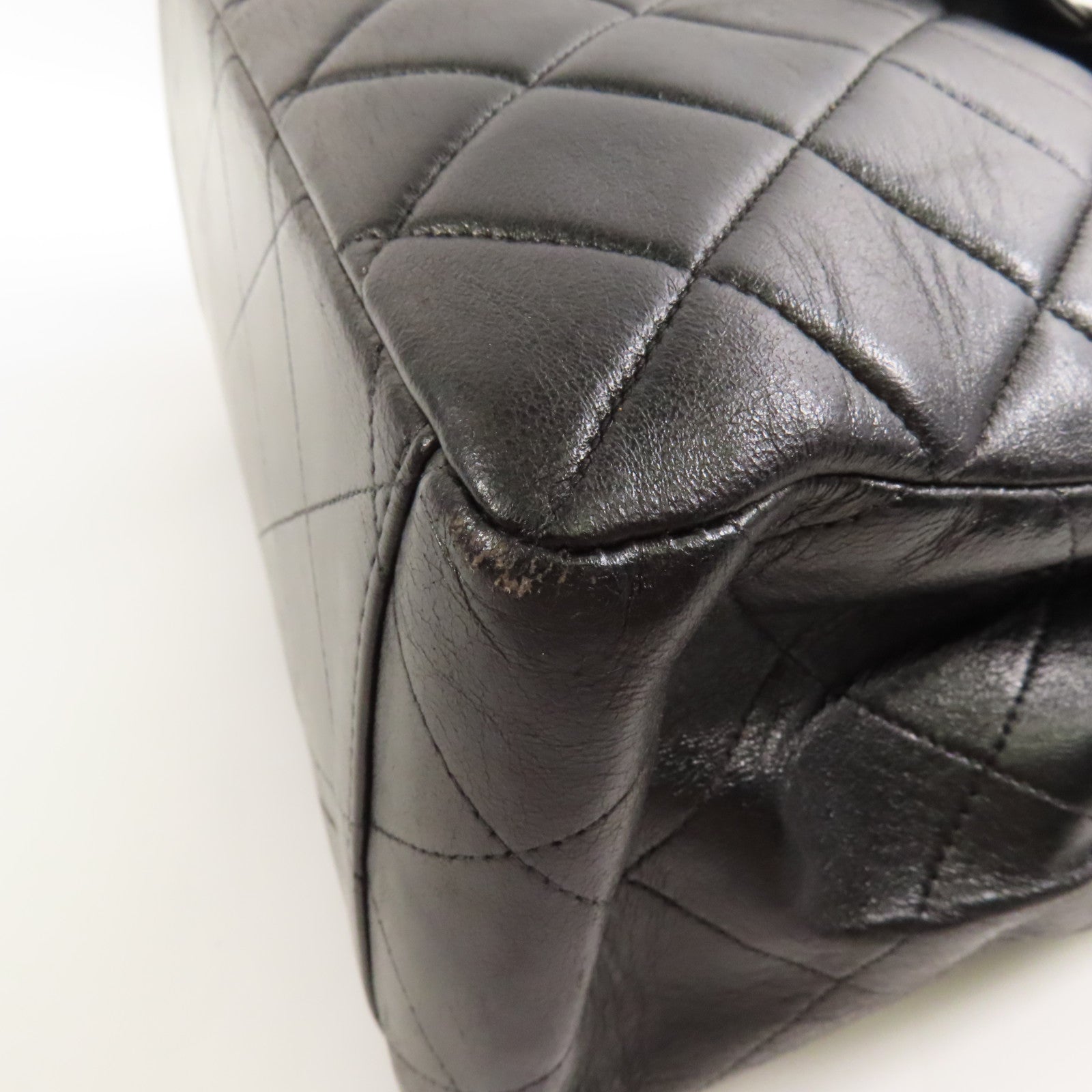 CHANEL 牛皮皮革Vintage Shoulder Bag銀扣肩背袋