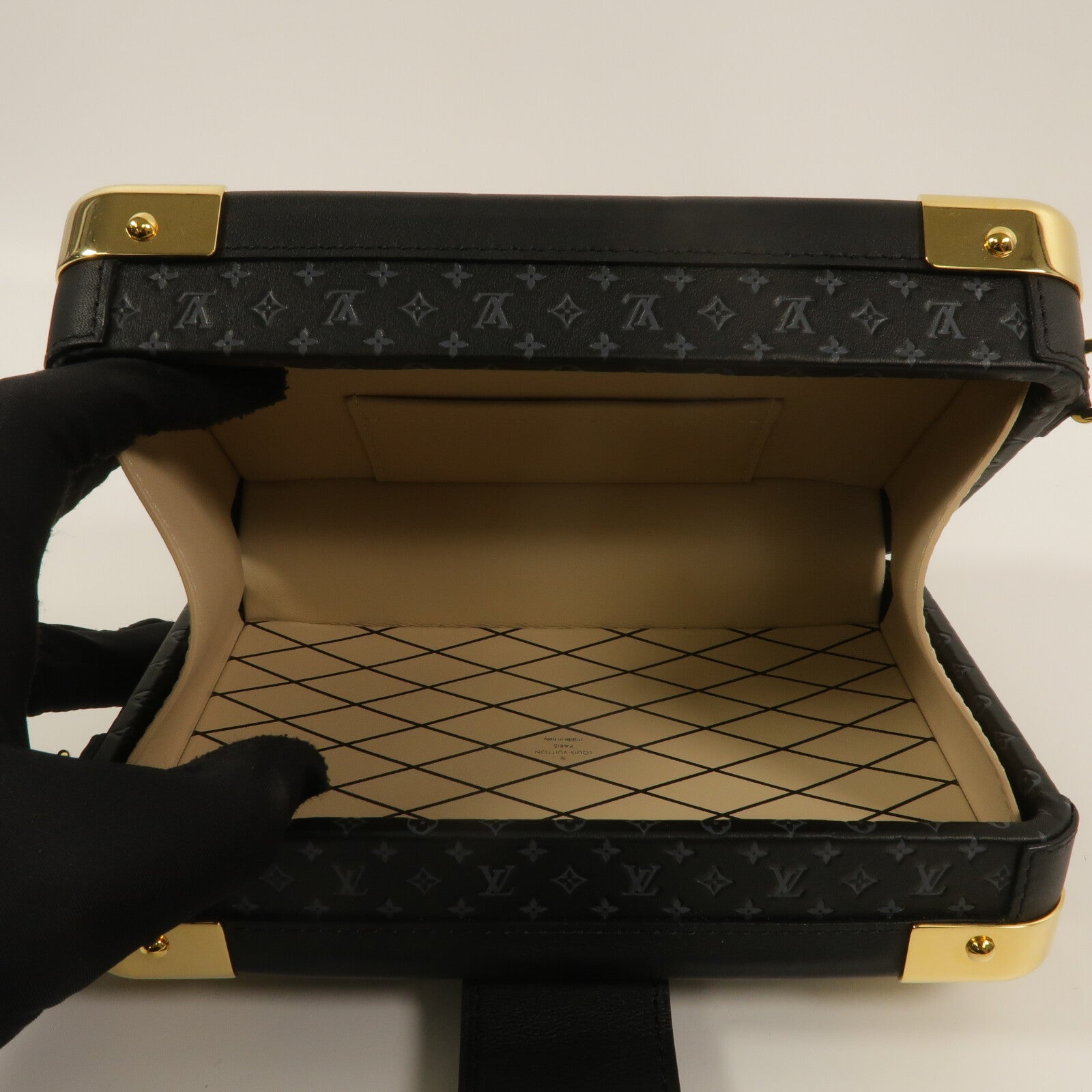 LOUIS VUITTON Monogram Nanogram Petit Malle肩背袋