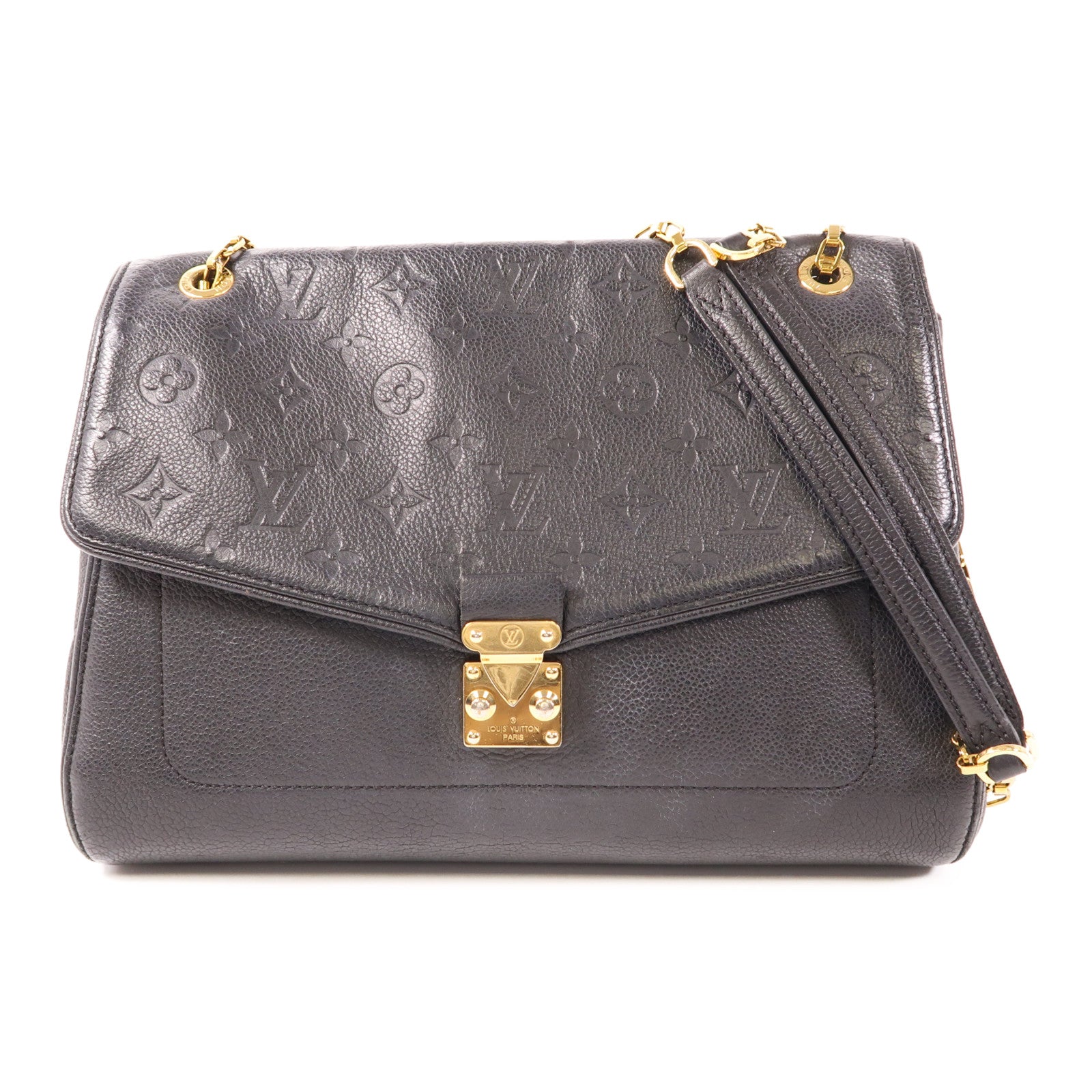 LOUIS VUITTON Monogram Empreinte Sant Germain PM金扣鏈帶肩背袋