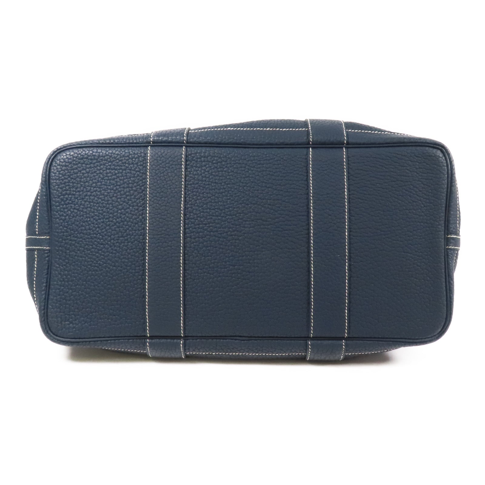 HERMES Nagonda皮革Garden Party PM銀扣手挽袋Vert Cypres