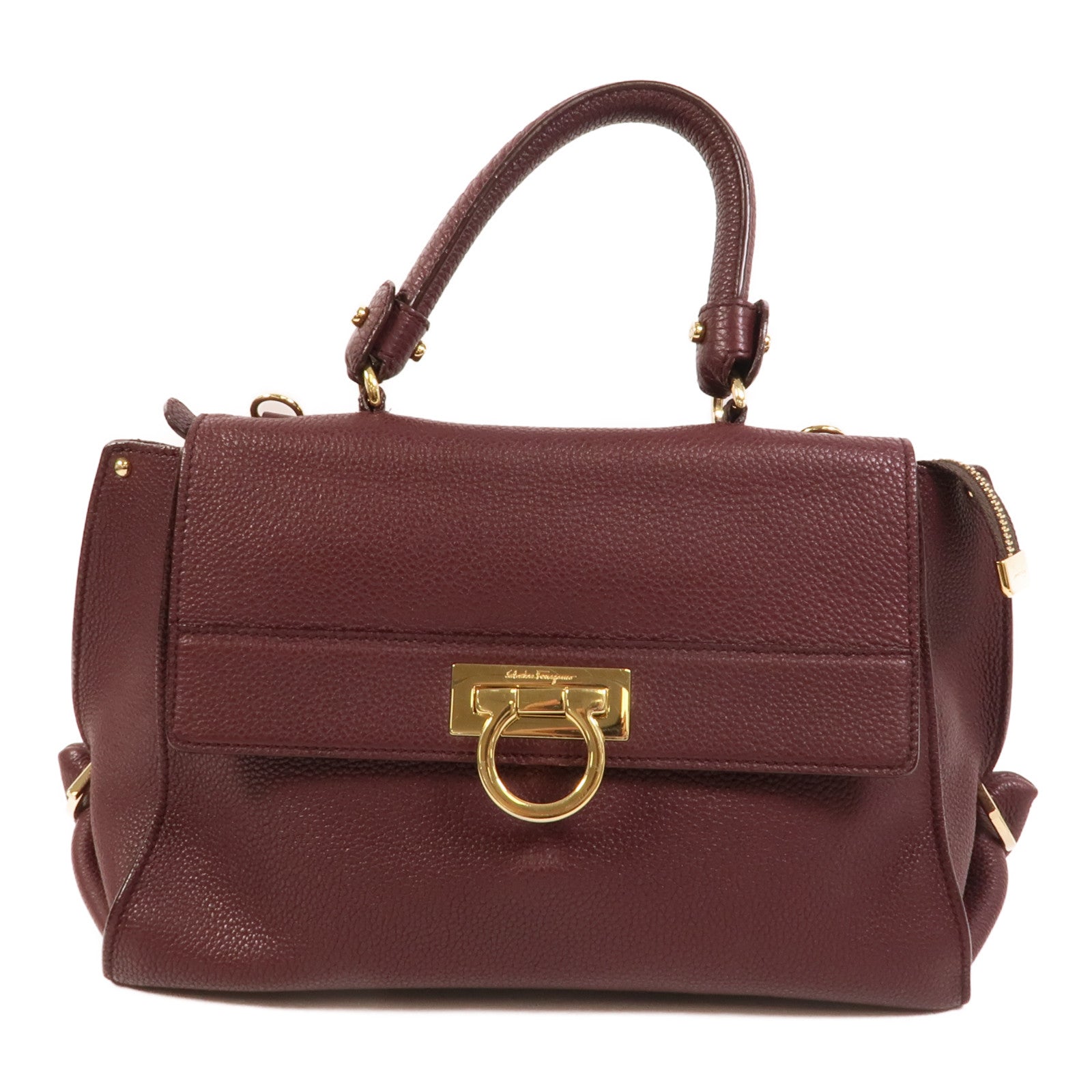 Salvatore Ferragamo 牛皮皮革Sofia Gancini手挽袋