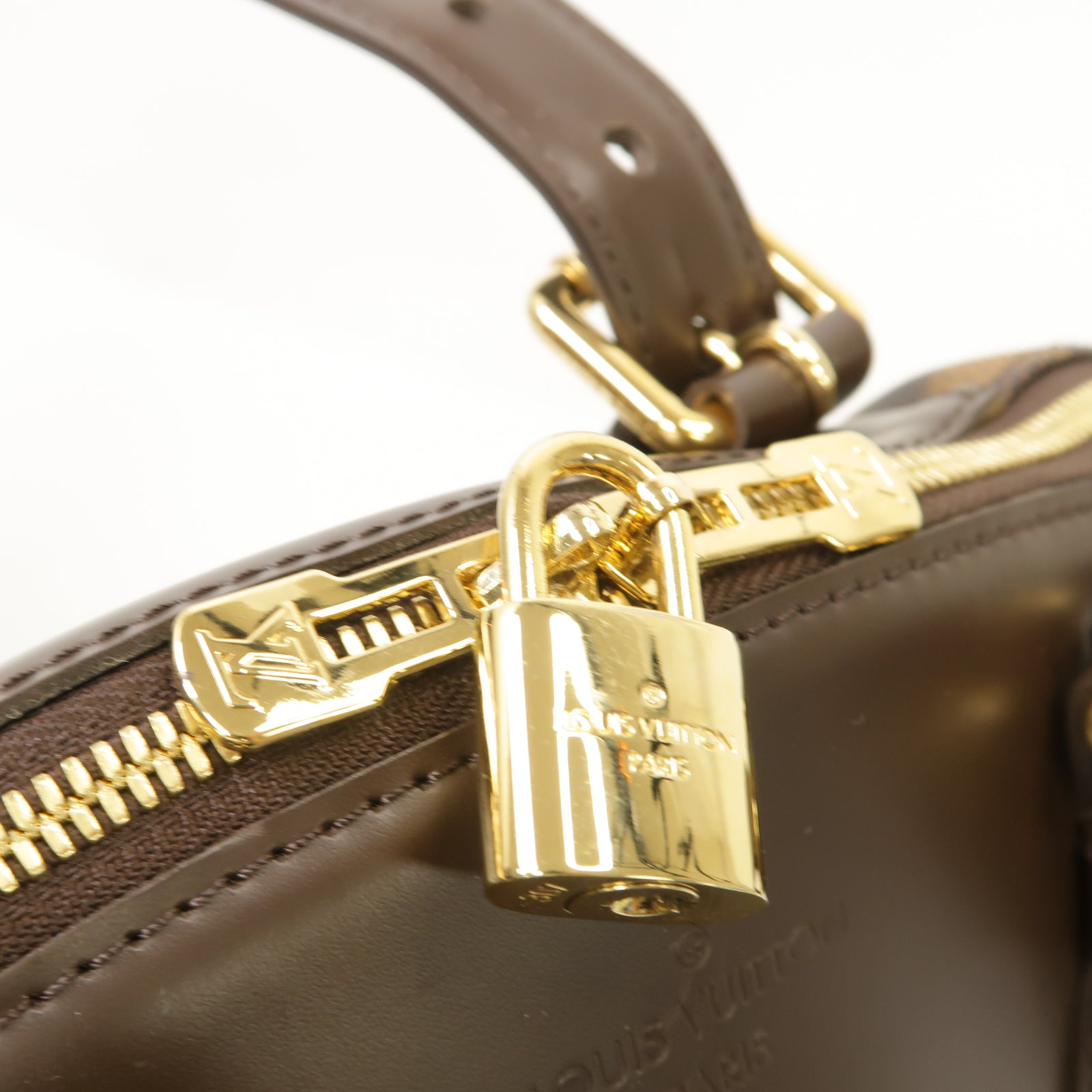 LOUIS VUITTON 【激減優惠】Damier Verona MM金扣肩背袋棕色