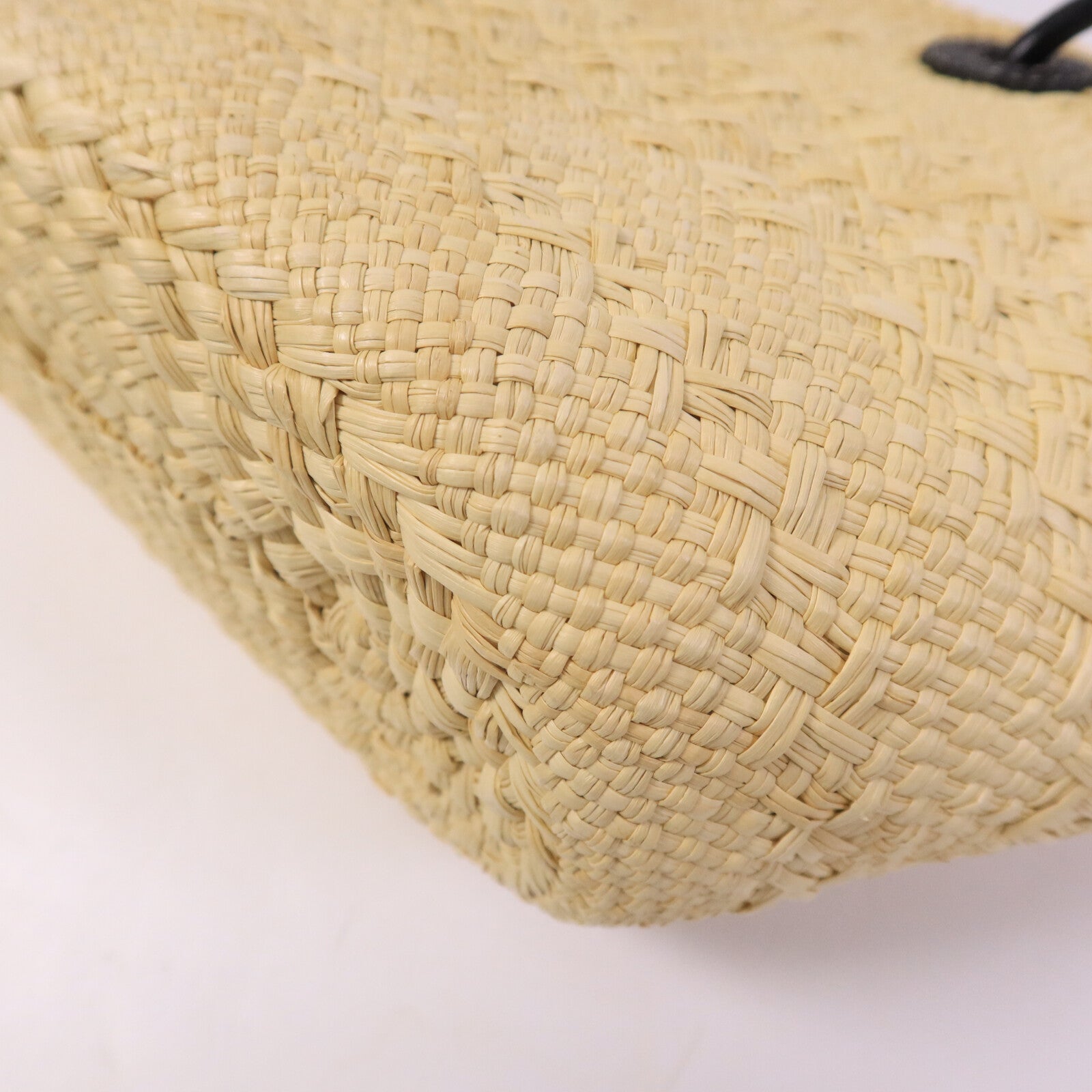 LOEWE Iraca Palm/皮革Small Anagram Basket Bag手挽袋