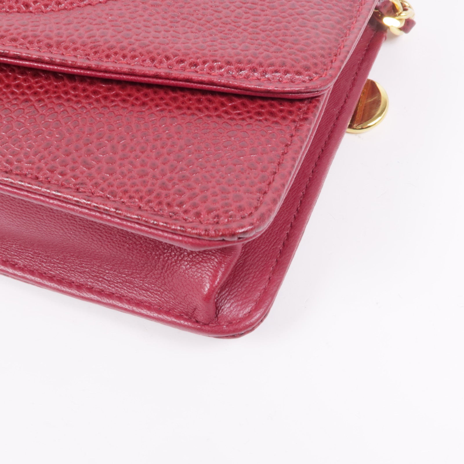 CHANEL 牛皮皮革Wallet On Chain金扣鏈帶肩背袋