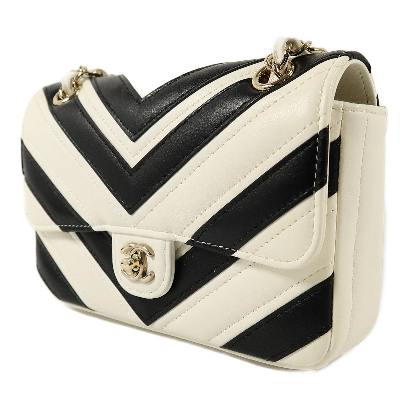 CHANEL 羊皮皮革Mini Flap鏈帶肩背袋
