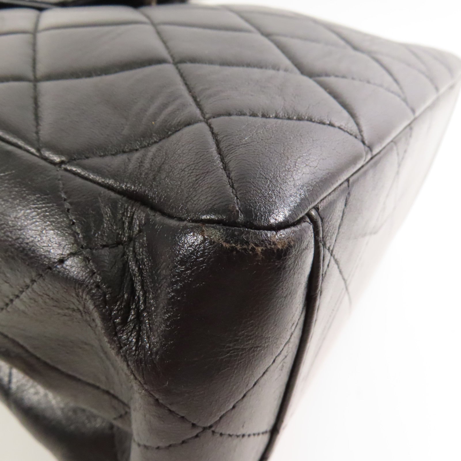 CHANEL 牛皮皮革Vintage Shoulder Bag銀扣肩背袋